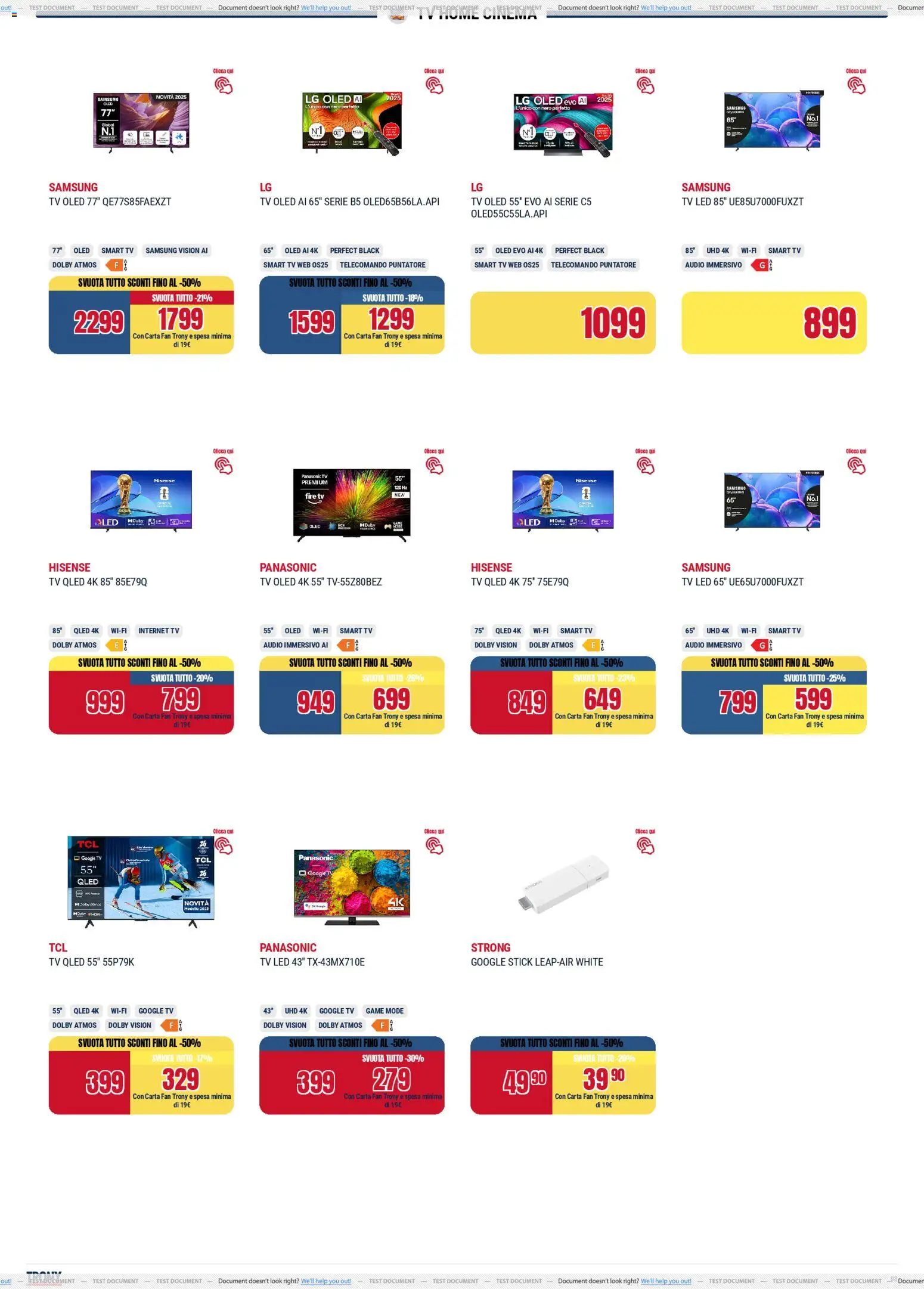 Volantino Trony del 15.01.2026 | Pagina: 8 | Prodotti: Telecomando, TV, Fan, Samsung