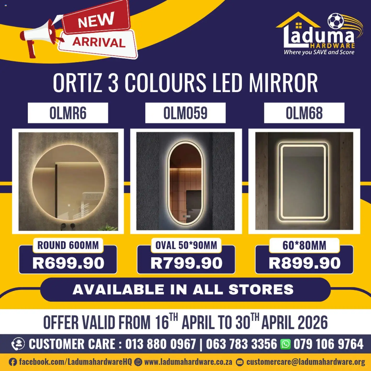 New Laduma Hardware catalogue – valid from 16.04.2026 | Page: 3 | Products: Mirror