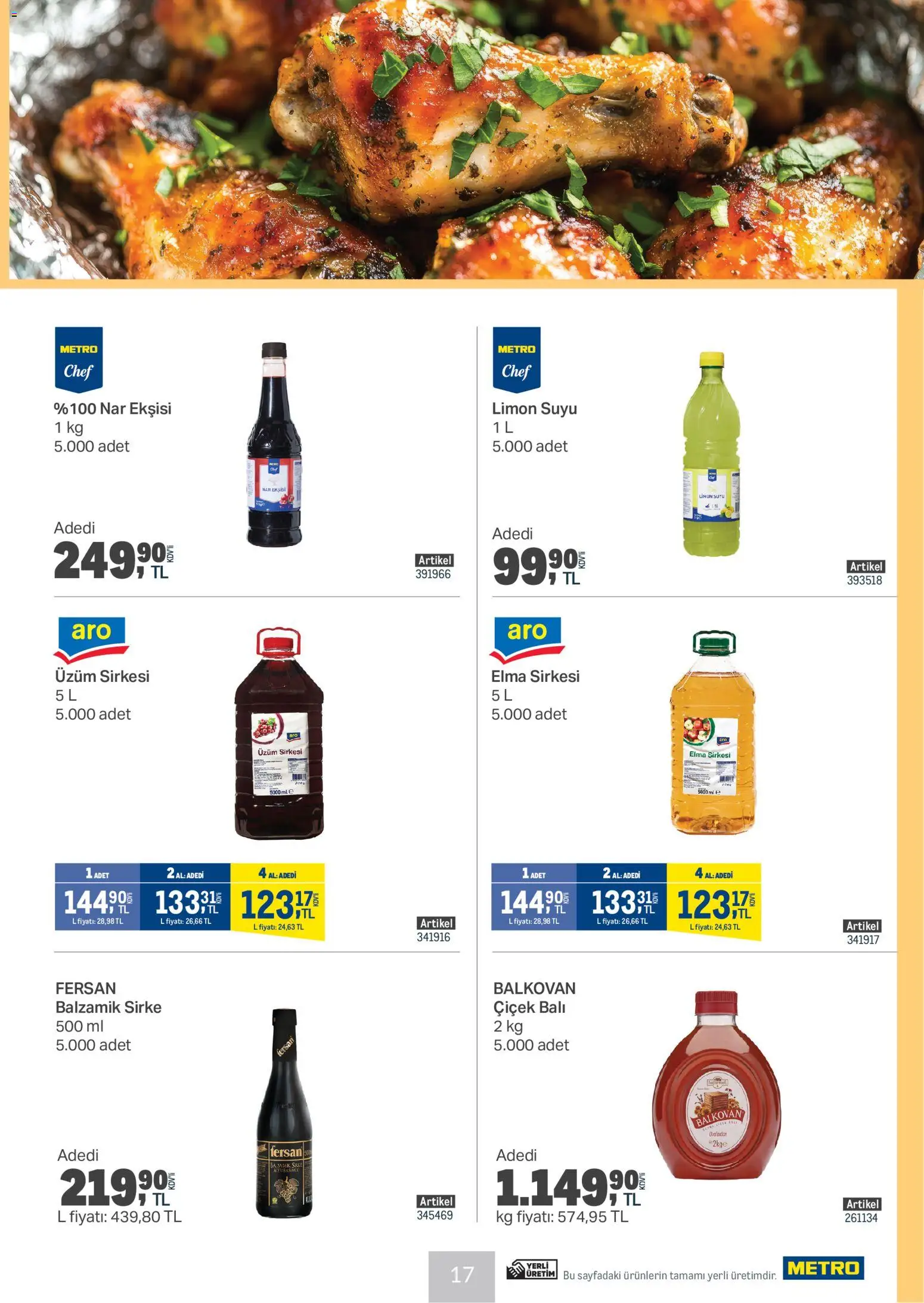 Metro - Et & Tavuk & Köfte Restoranları - 11.03.2026 tarihinden itibaren geçerlidir | Sayfa: 17