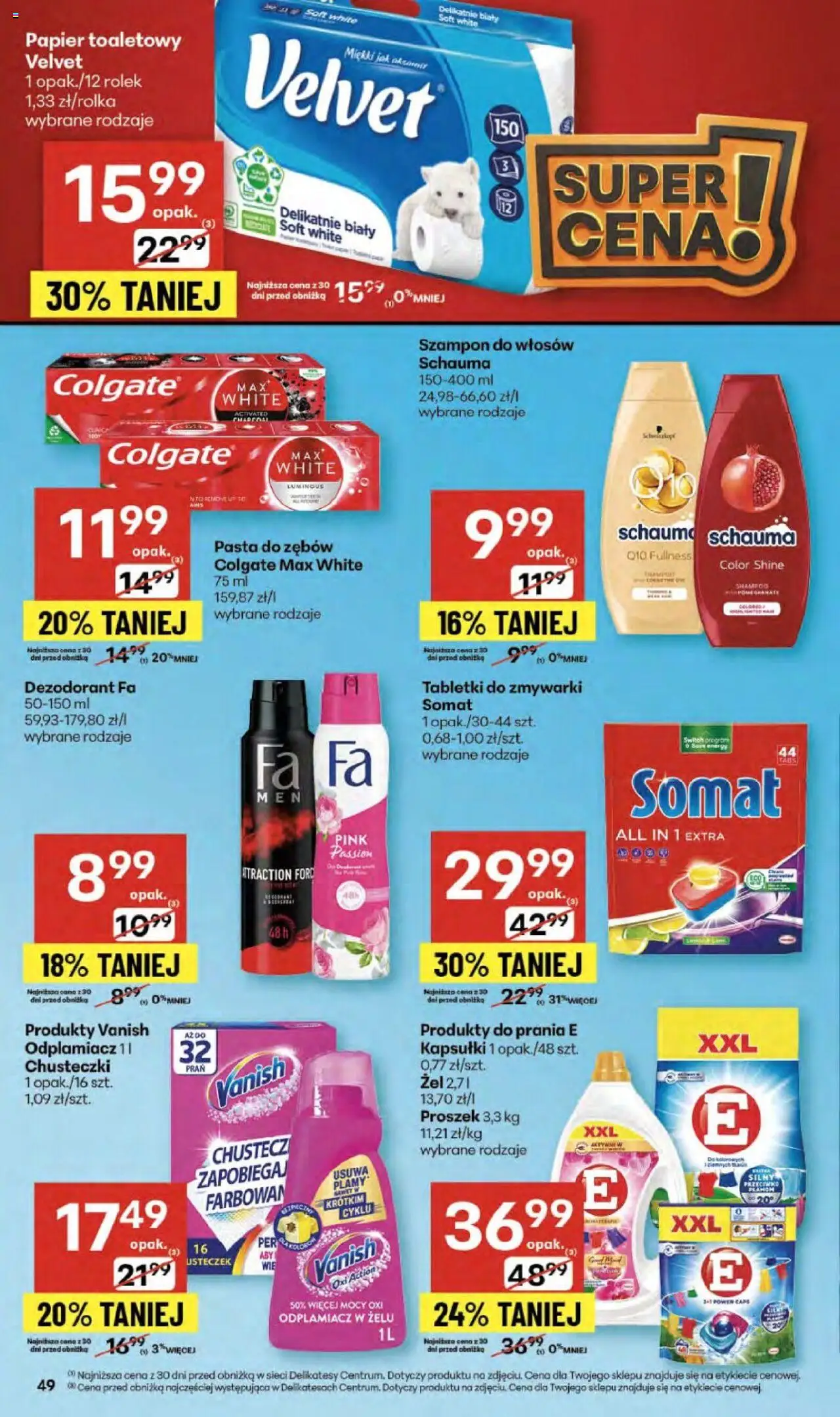 Delikatesy Centrum Gazetka od 11.09.2025 | Strona: 49 | Produkty: Vanish, Delikatesy, Dezodorant, Pasta do zębów
