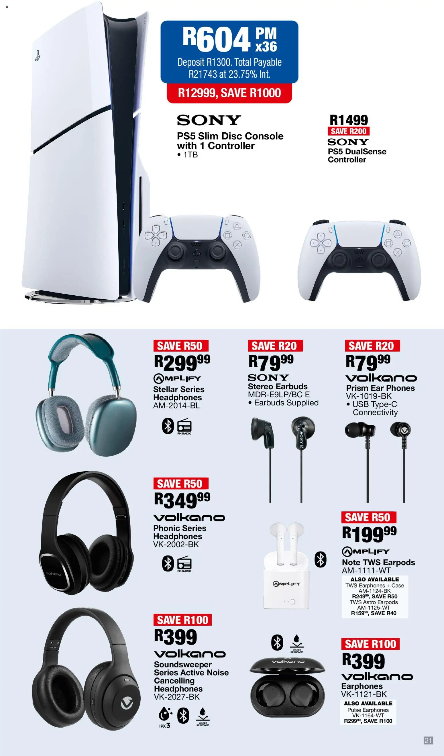 New OK Furniture catalogue – valid from 02.03.2026 | Page: 21 | Products: Earphones, Radio, Case, USB