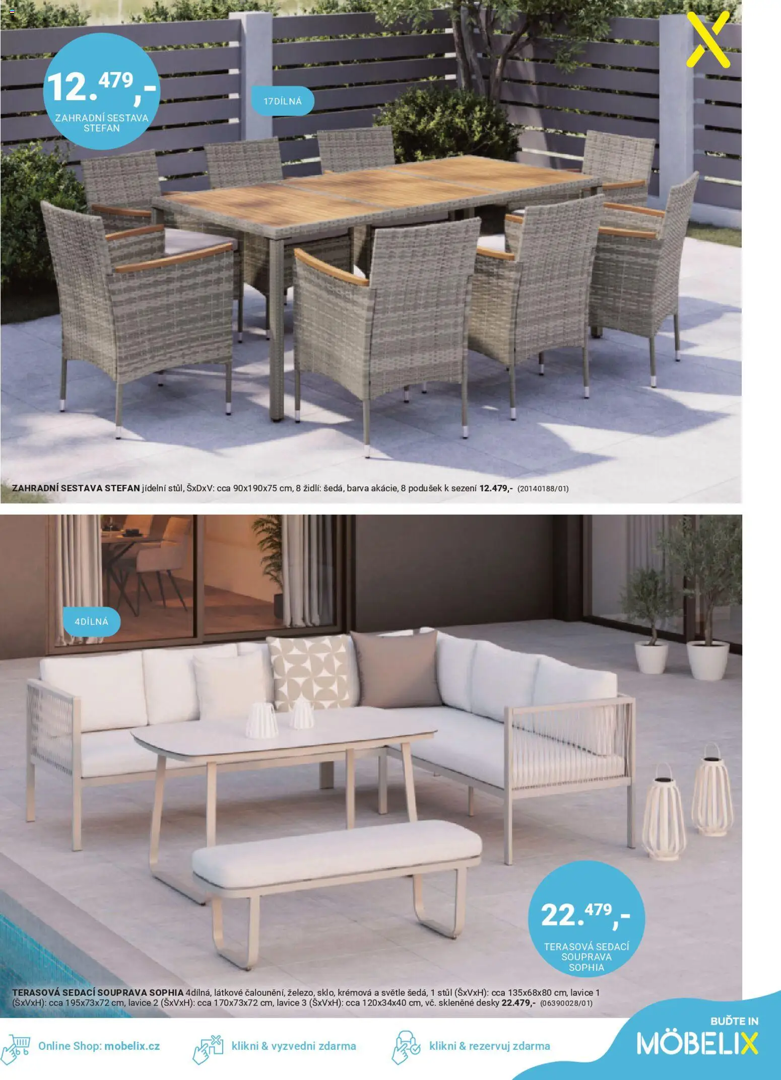 Möbelix leták - Zahrada od 09.03.2026 | Strana: 5 | Produkty: Sedací souprava, Stůl, Lavice, Desky