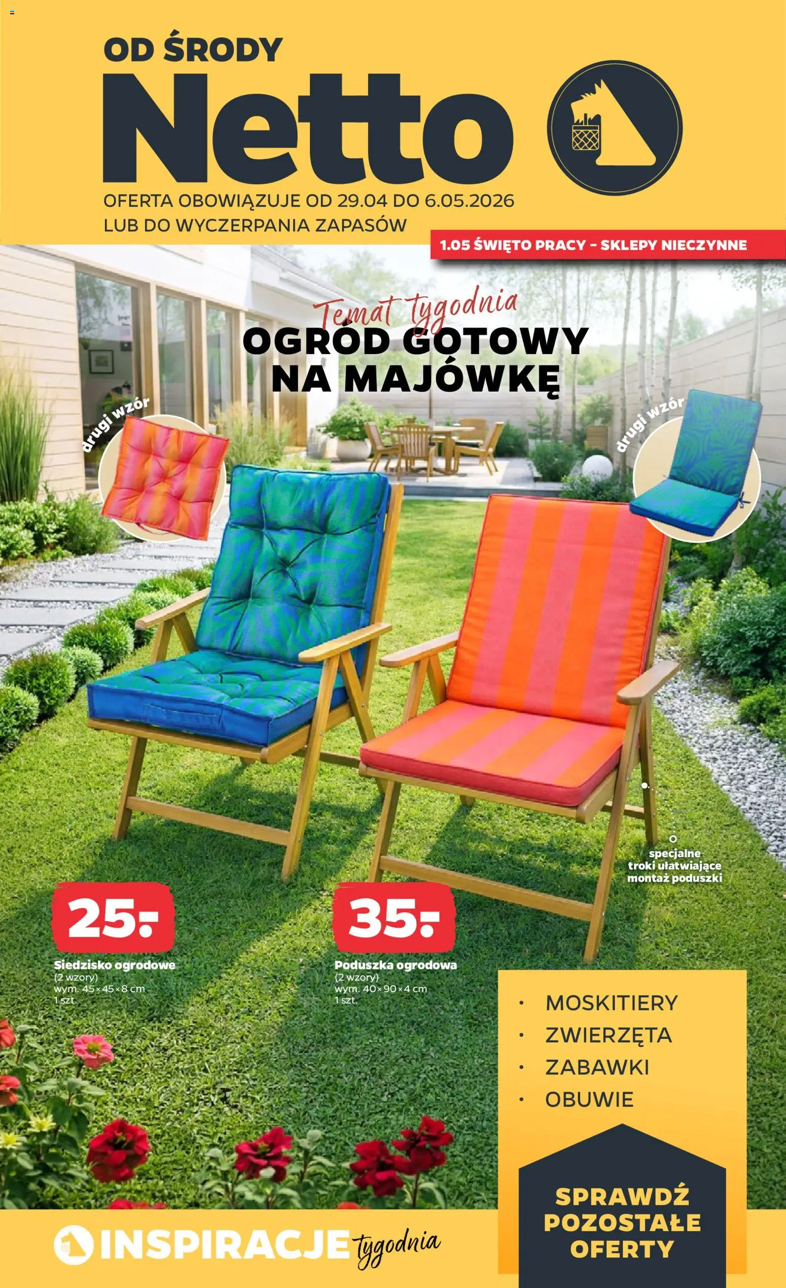 Netto gazetka od środy NonFood od 29.04.2026 | Strona: 1 | Produkty: Poduszka