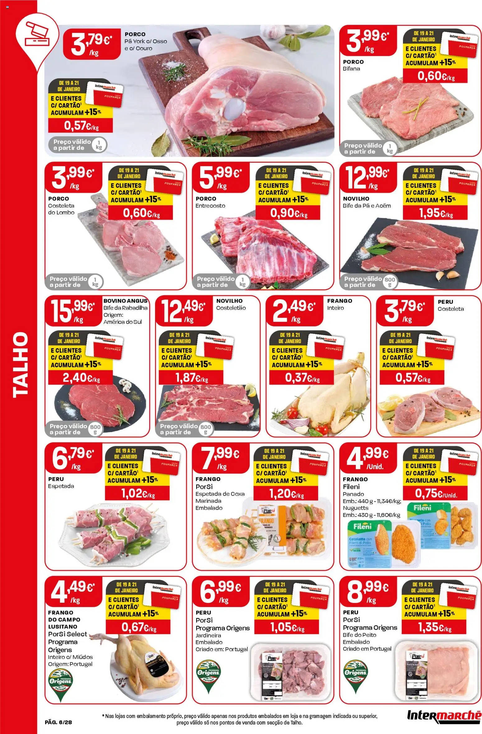 Intermarché Folheto Contact │ válido de 15.01.2026 | Página: 6 | Produtos: Frango, Peru, Lombo, Pá