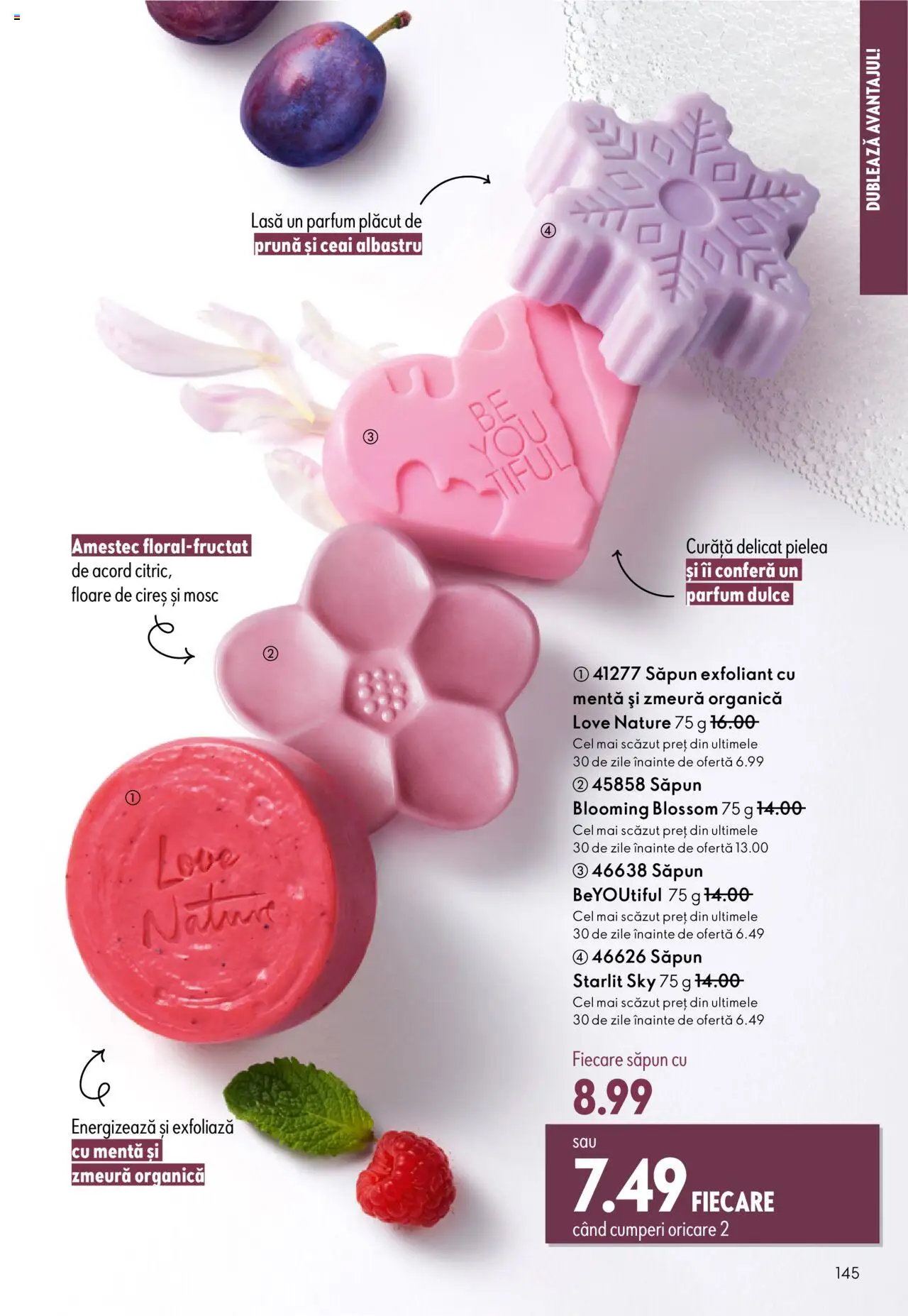 Noul catalog Oriflame – valabil de la 01.10.2025 | Pagină: 145 | Produse: Exfoliant, Parfum, Săpun, Ceai