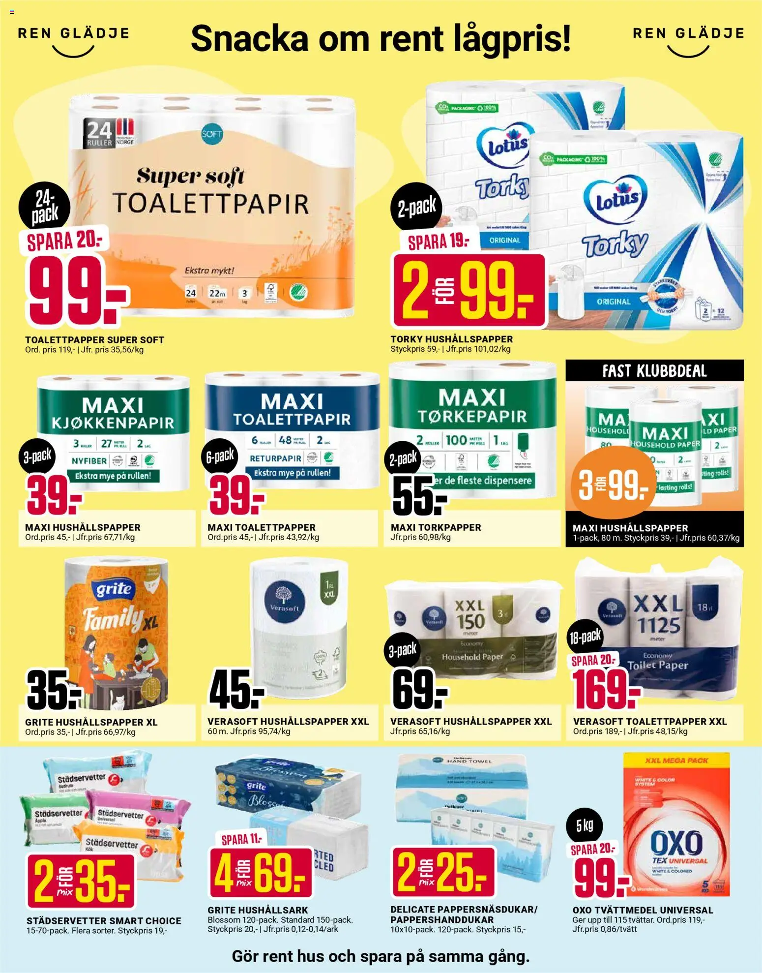 ÖoB reklamblad aktuell från 15.12.2025 | Sida: 5 | Produkter: Tvättmedel, Toalettpapper, Hushållspapper, PC