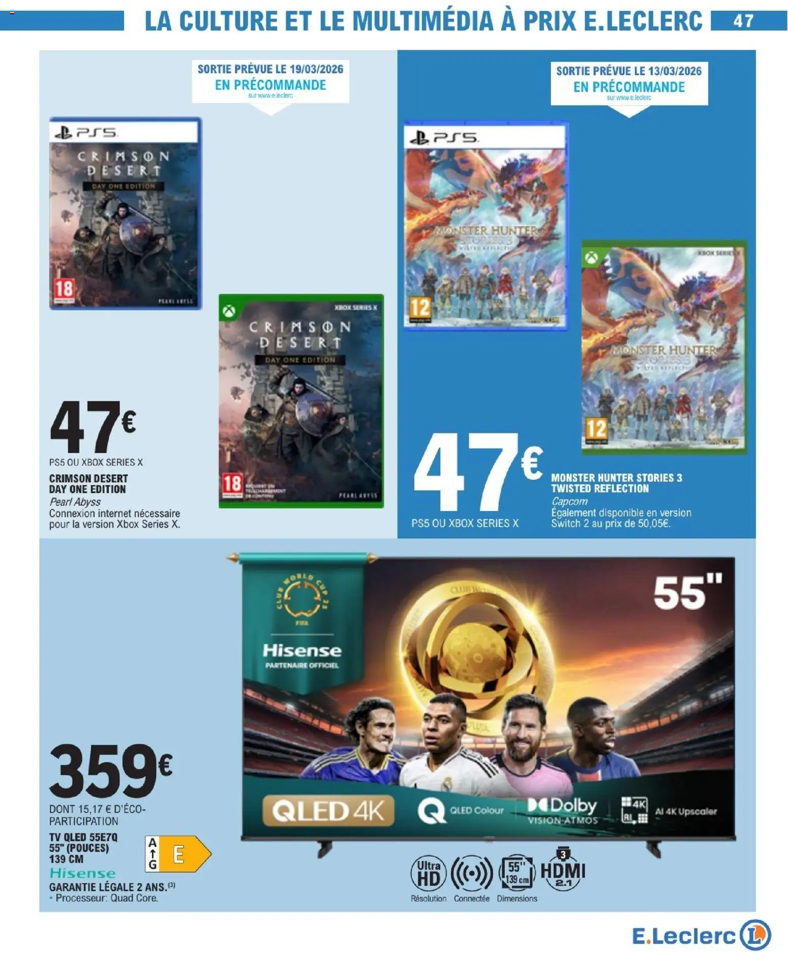 {H1} | Page: 47 | Produits: Télévision, Xbox