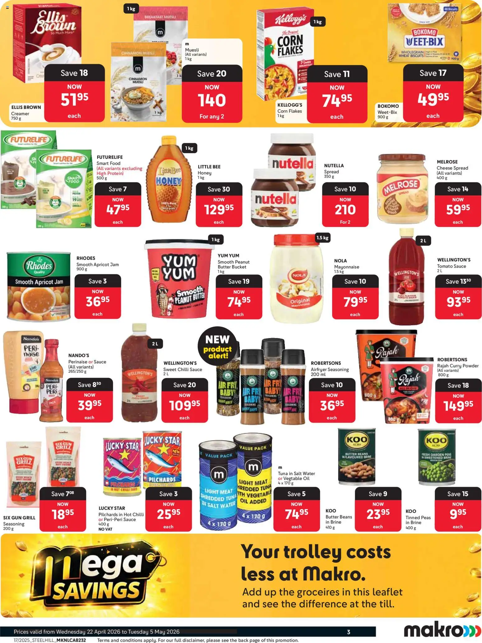 New Makro catalogue – valid from 22.04.2026 | Page: 3 | Products: Tuna, Light, Seasoning, Flakes