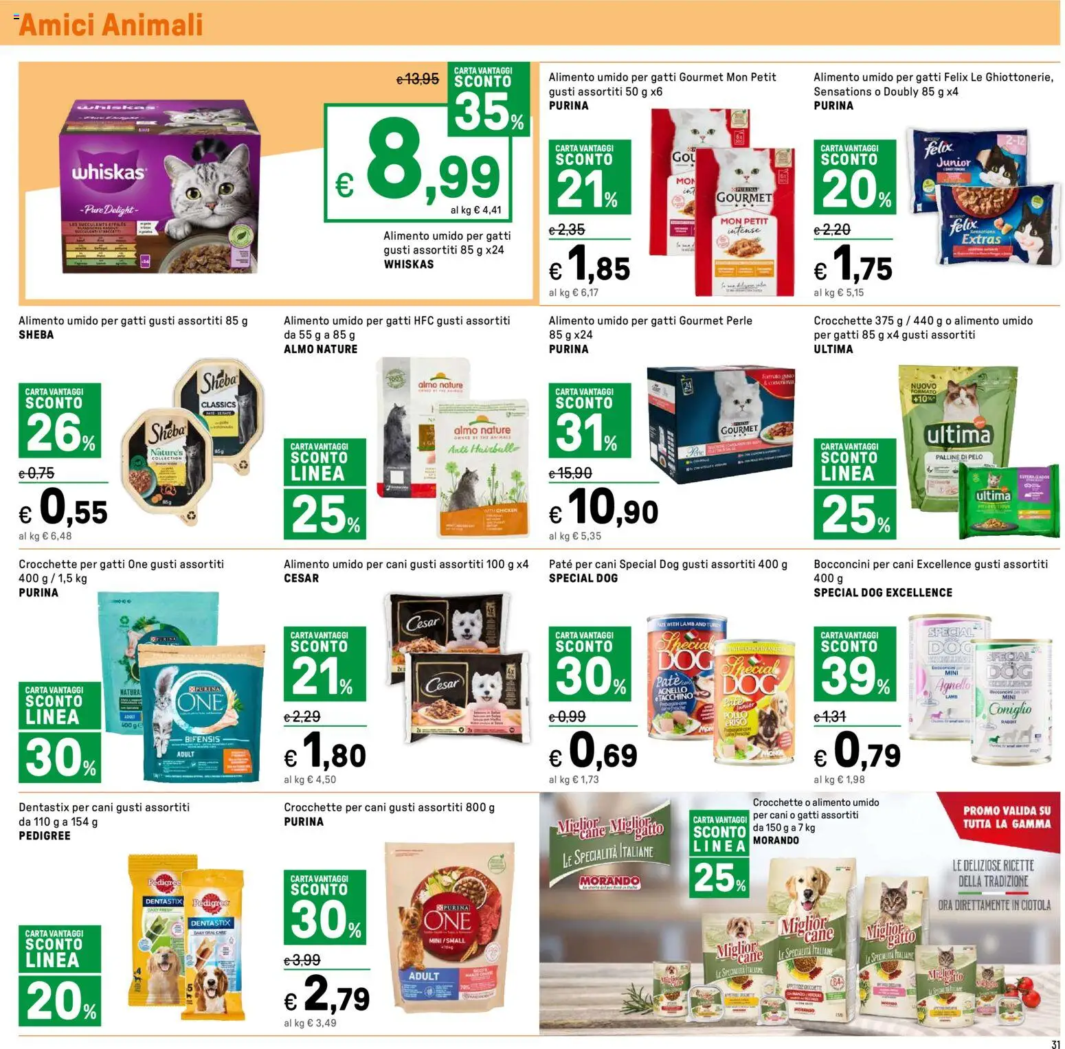 Volantino Iper del 24.10.2025 | Pagina: 31 | Prodotti: Tacchino, Crocchette, The, Agnello