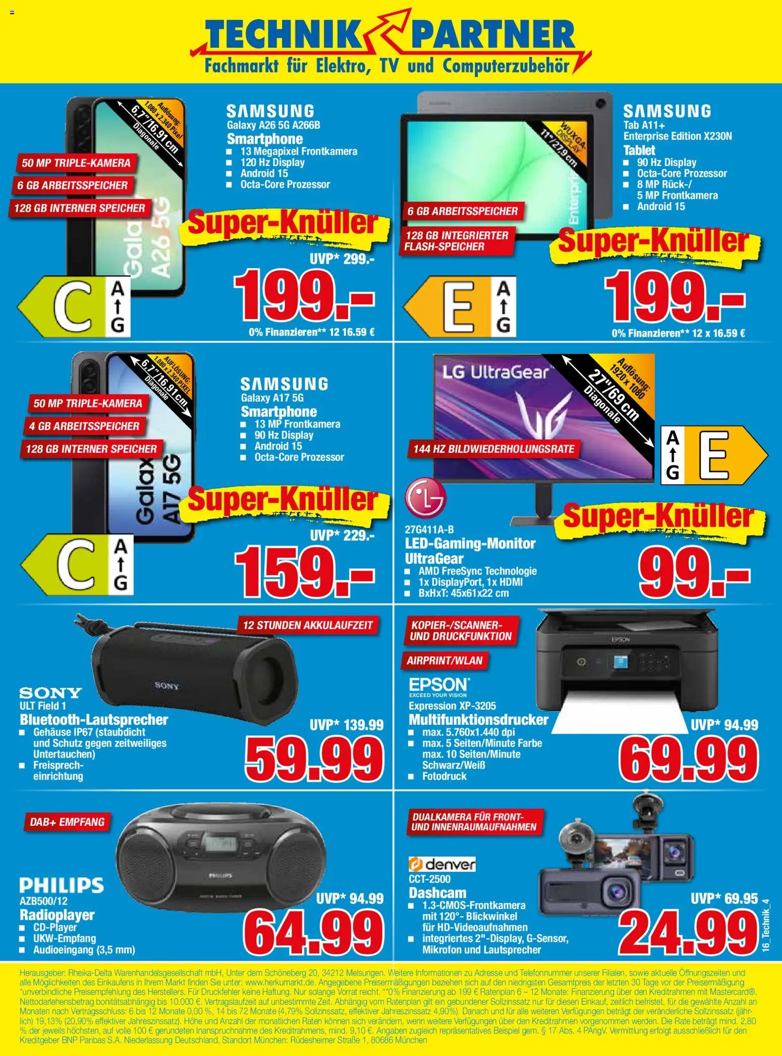 HERKULES Technik Partner – gültig ab 13.04.2026 | Seite: 4 | Produkte: LG, Lautsprecher, Smartphone, TV