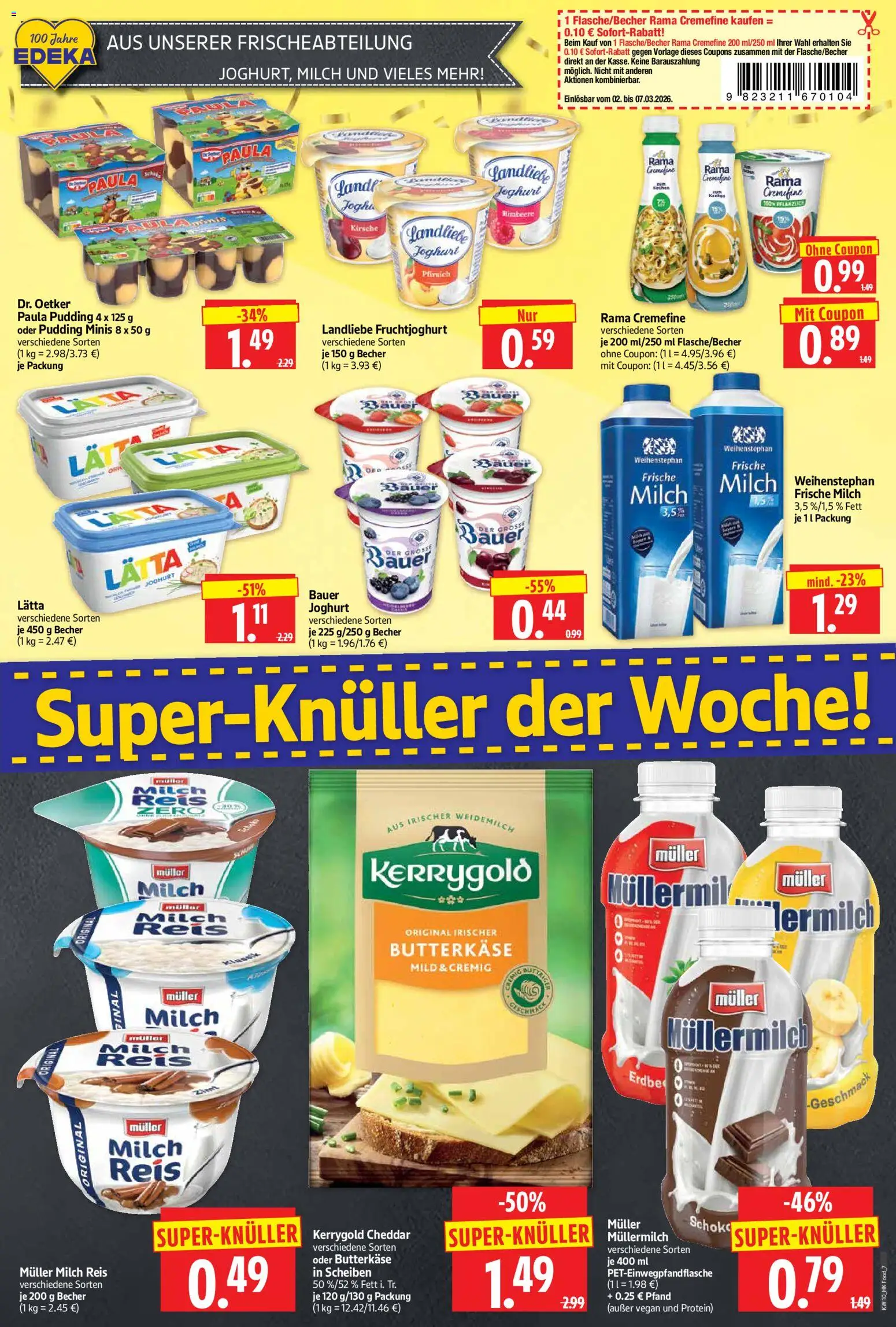 HERKULES Prospekt 	 – gültig ab 02.03.2026 | Seite: 7 | Produkte: Milch, Joghurt, Pfirsich, Reis