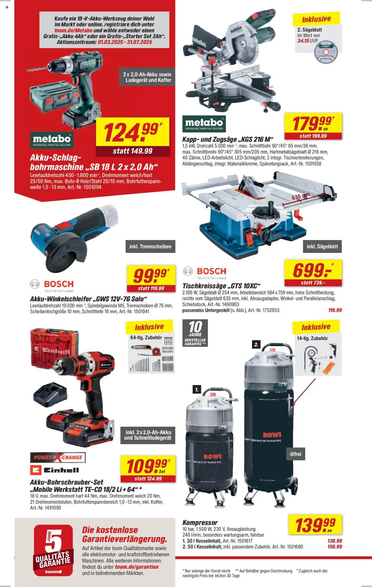 Toom Baumarkt Prospekt 	 - gültig ab dem 21.06.2025 | Seite: 10 | Produkte: Bosch, Koffer, Ladegerät