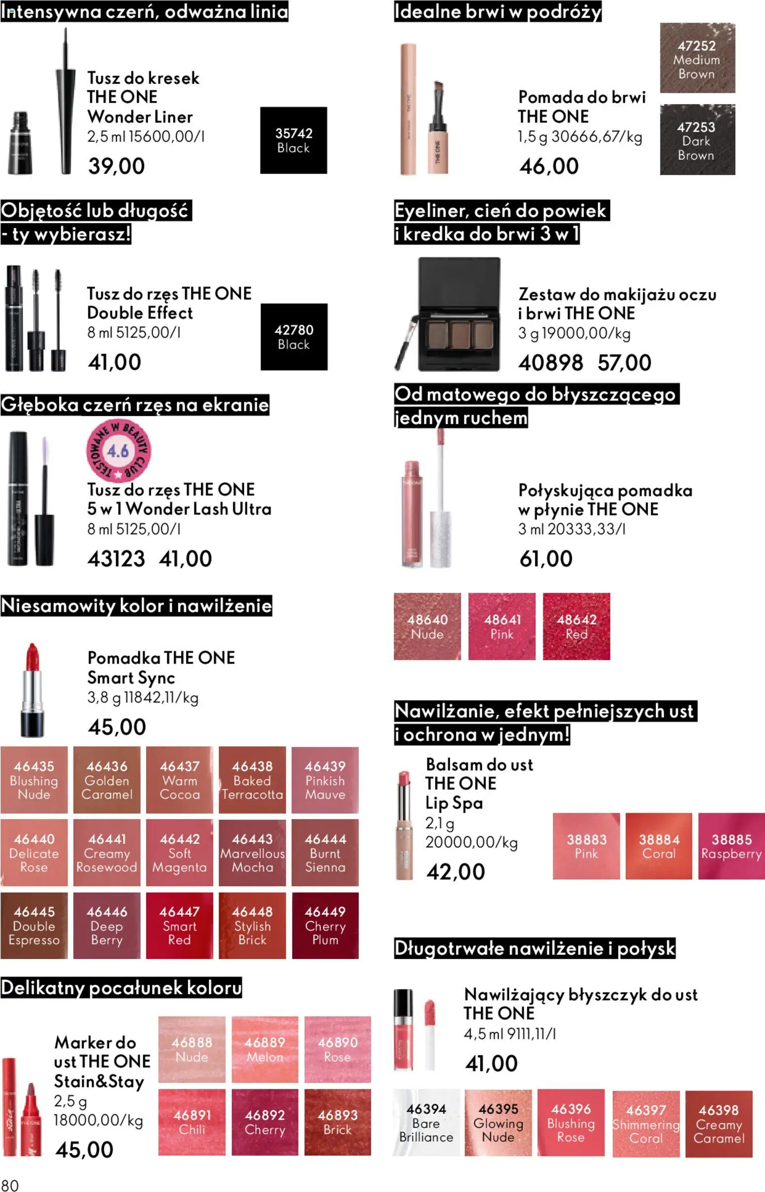 Oriflame Katalog 2 2026 od 21.01.2026 | Strona: 80 | Produkty: Chili, Melon, Pomadka, Tusz do rzęs