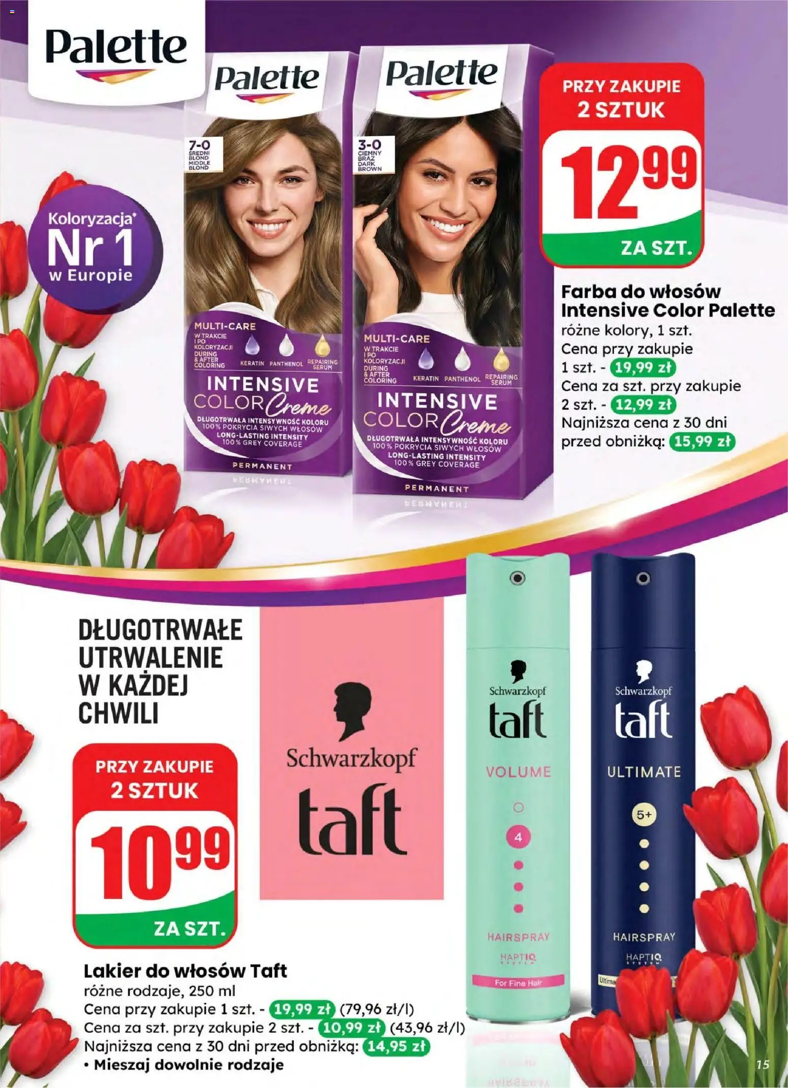 Dino gazetka od 04.03.2026 | Strona: 15 | Produkty: Farba do włosów, Lakier do włosów