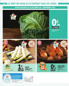 E.Leclerc - Prévisualisation de CHOU VERT FRISÉ (1), Chou vert frisé, catégorie 1. valide à partir de 28.10.2025 | Page: 32 | Produits: Poireaux, Panier, Oignons