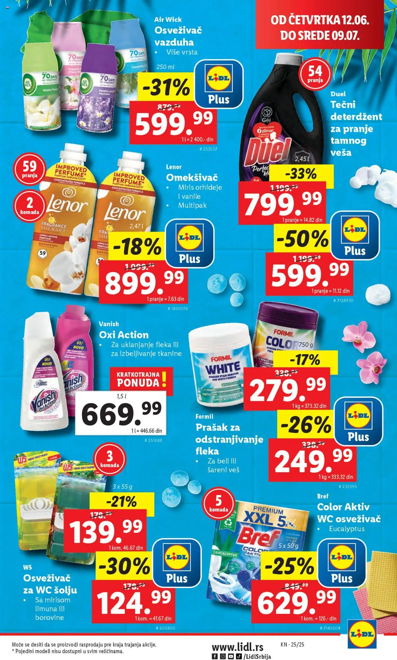 Lidl katalog - važi od 19.06.2025 | Strana: 29 | Proizvode: Deterdžent, Bref, Lenor, Miris