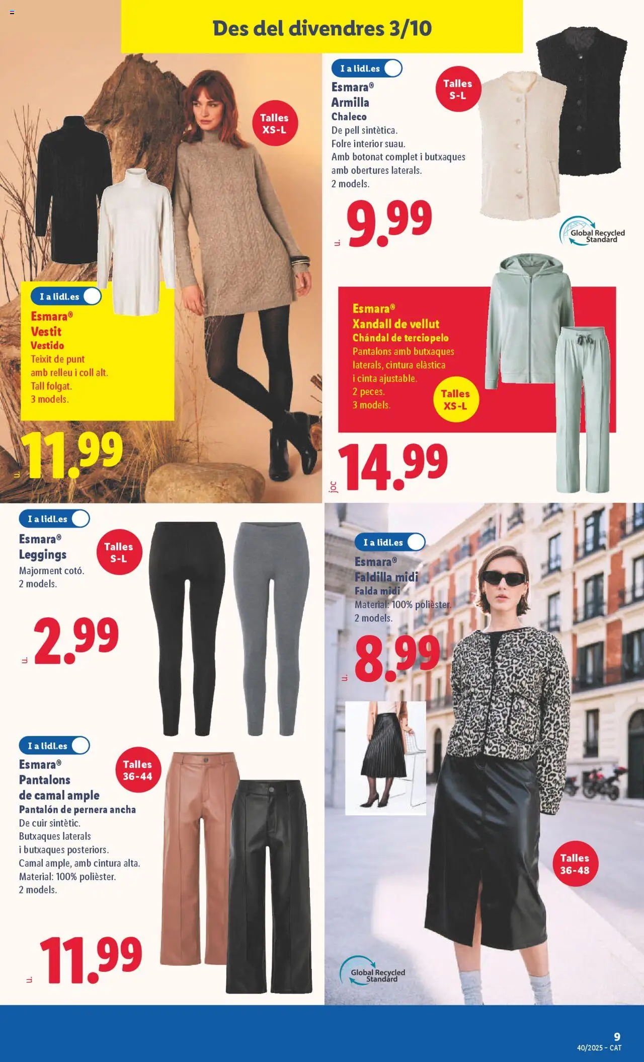 Lidl folleto de bazar │ válido desde el 29.09.2025 | Página: 17 | Productos: Falda midi, Chaleco