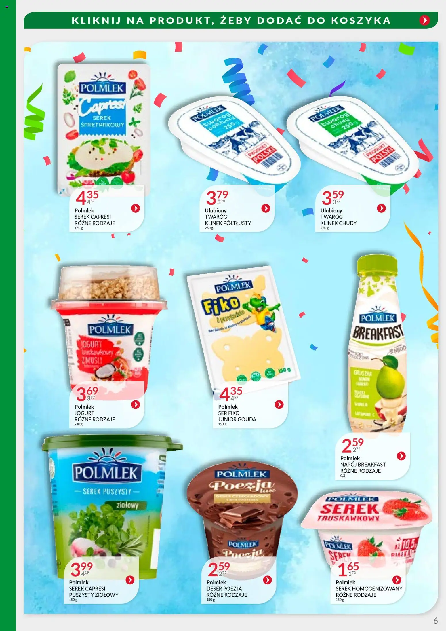 Eurocash Gazetka - Handlowa MR Południowy-Wschód od 22.12.2025 | Strona: 6 | Produkty: Serek homogenizowany, Ser, Jogurt, Twaróg