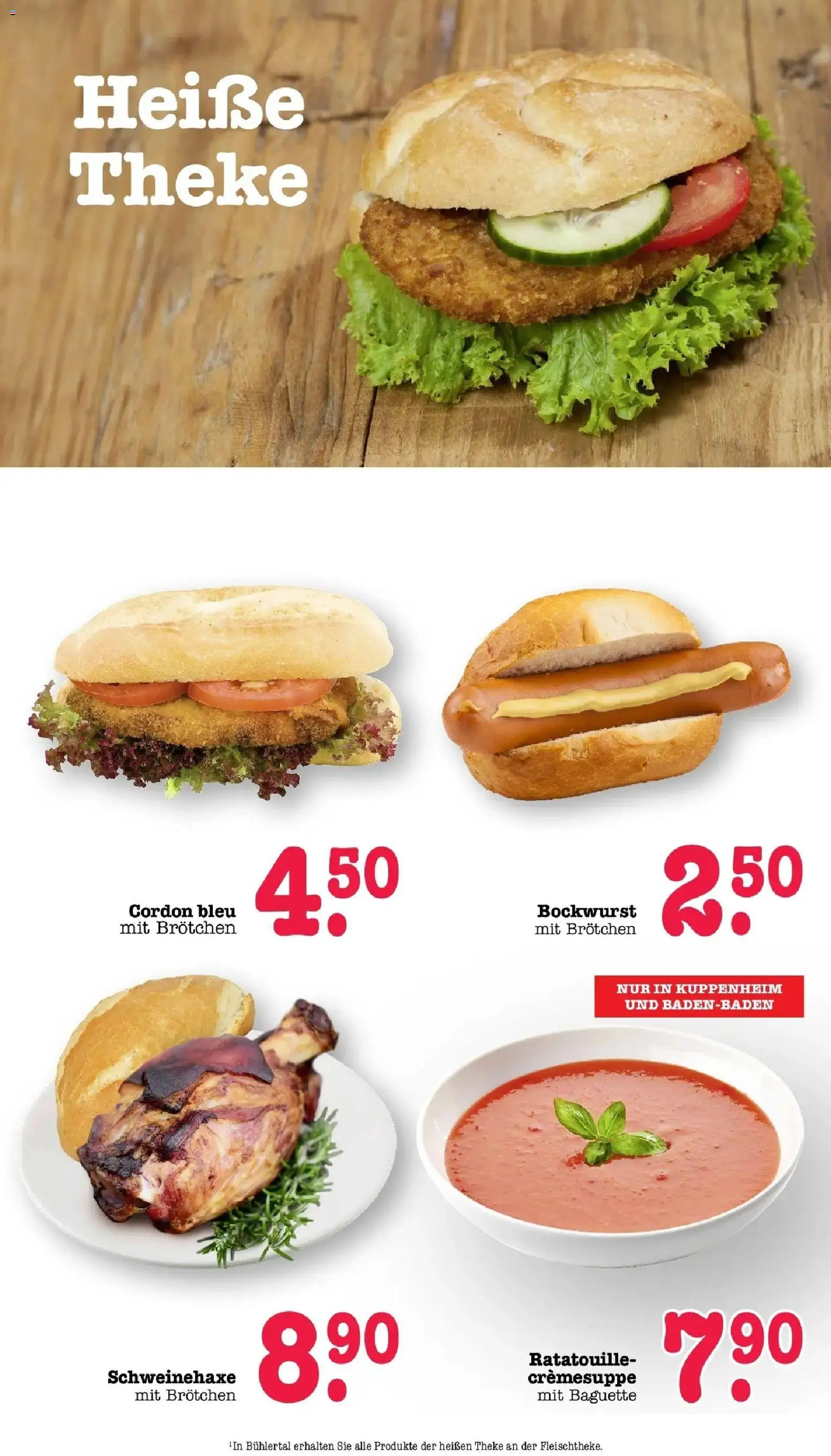 E center Prospekt Sinzheim	 – gültig ab 16.03.2026 | Seite: 15 | Produkte: Bockwurst, Theke, Baguette