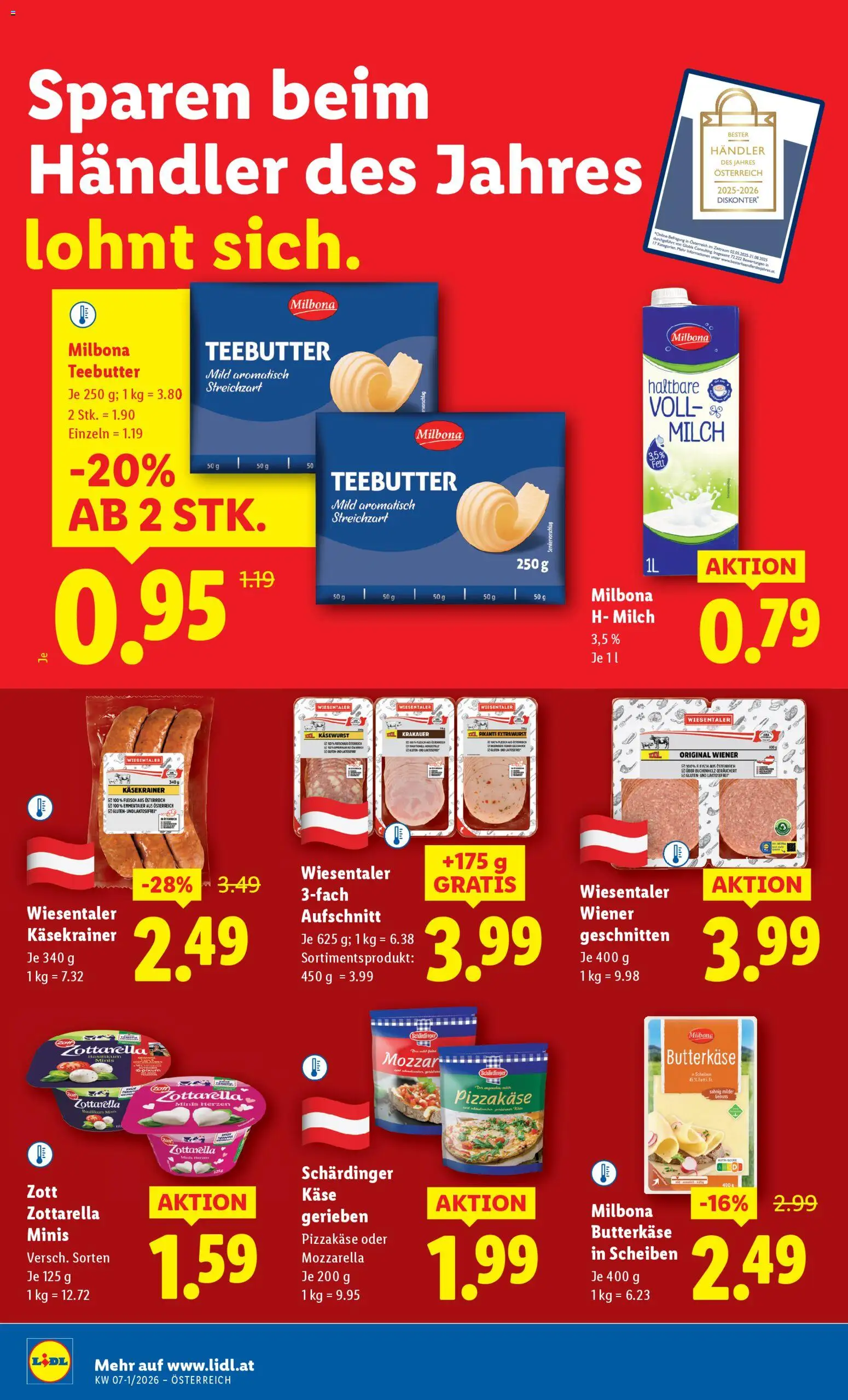 Lidl Flugblatt - Oberpullendorf, Güssing, Oberwart gültig ab 05.02.2026 | Seite: 44 | Produkte: Milch, Käse