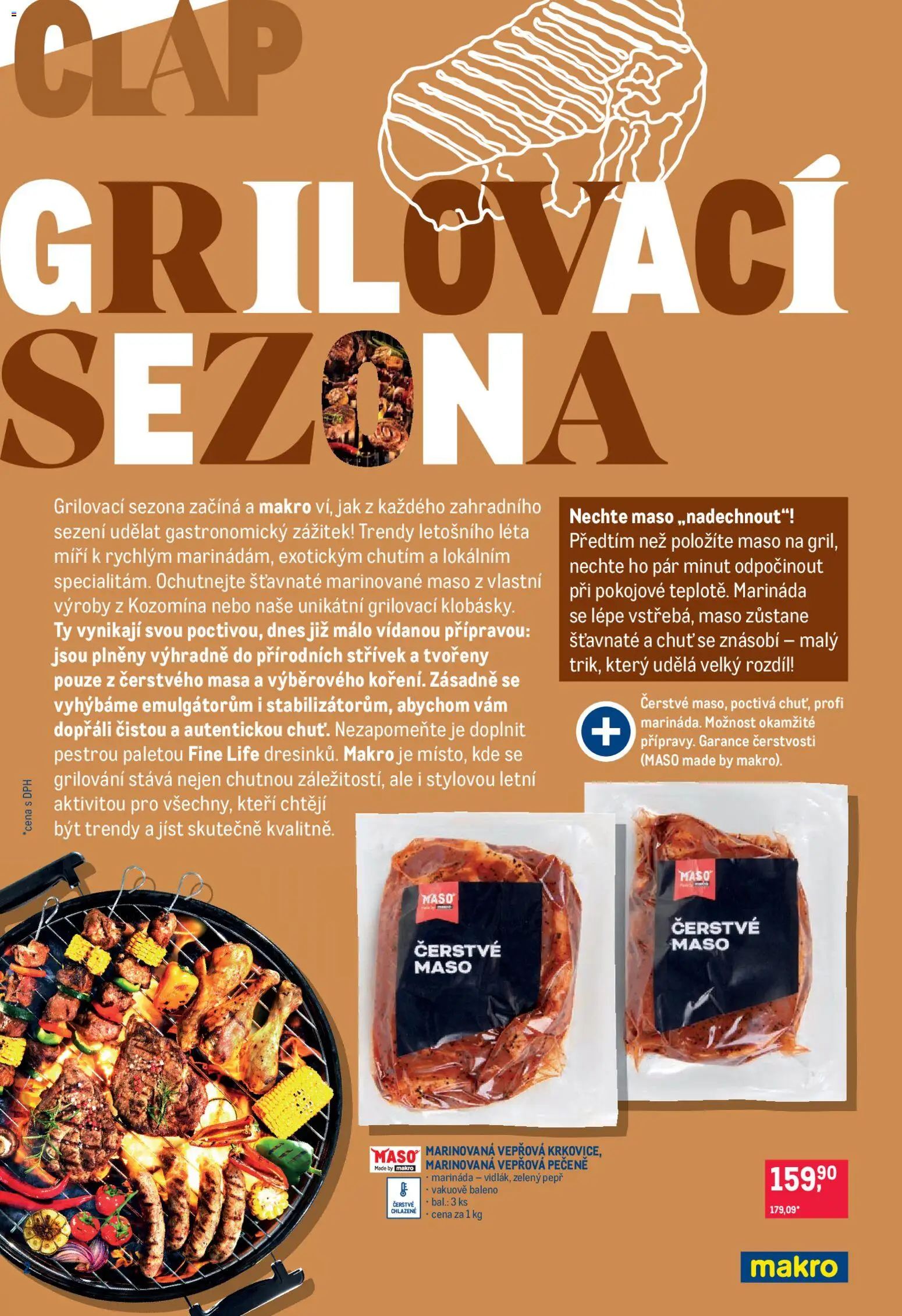 Makro leták - Pro milovníky jídla od 22.04.2026 | Strana: 2 | Produkty: Grilování, Vepřová pečeně, Maso, Marináda