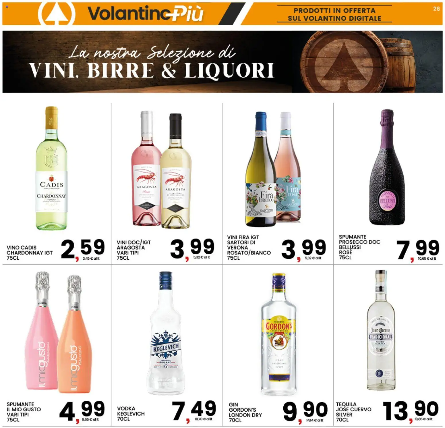 Volantino Interspar del 28.04.2026 | Pagina: 26 | Prodotti: Vodka, Prosecco, Tequila, Spumante