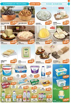 16.01.2026 tarihinden itibaren geçerli olan Çağrı Market kataloğu önizlemesi | Sayfa: 2 | Ürünler: Kefir, Krem, Tulum, Ocak