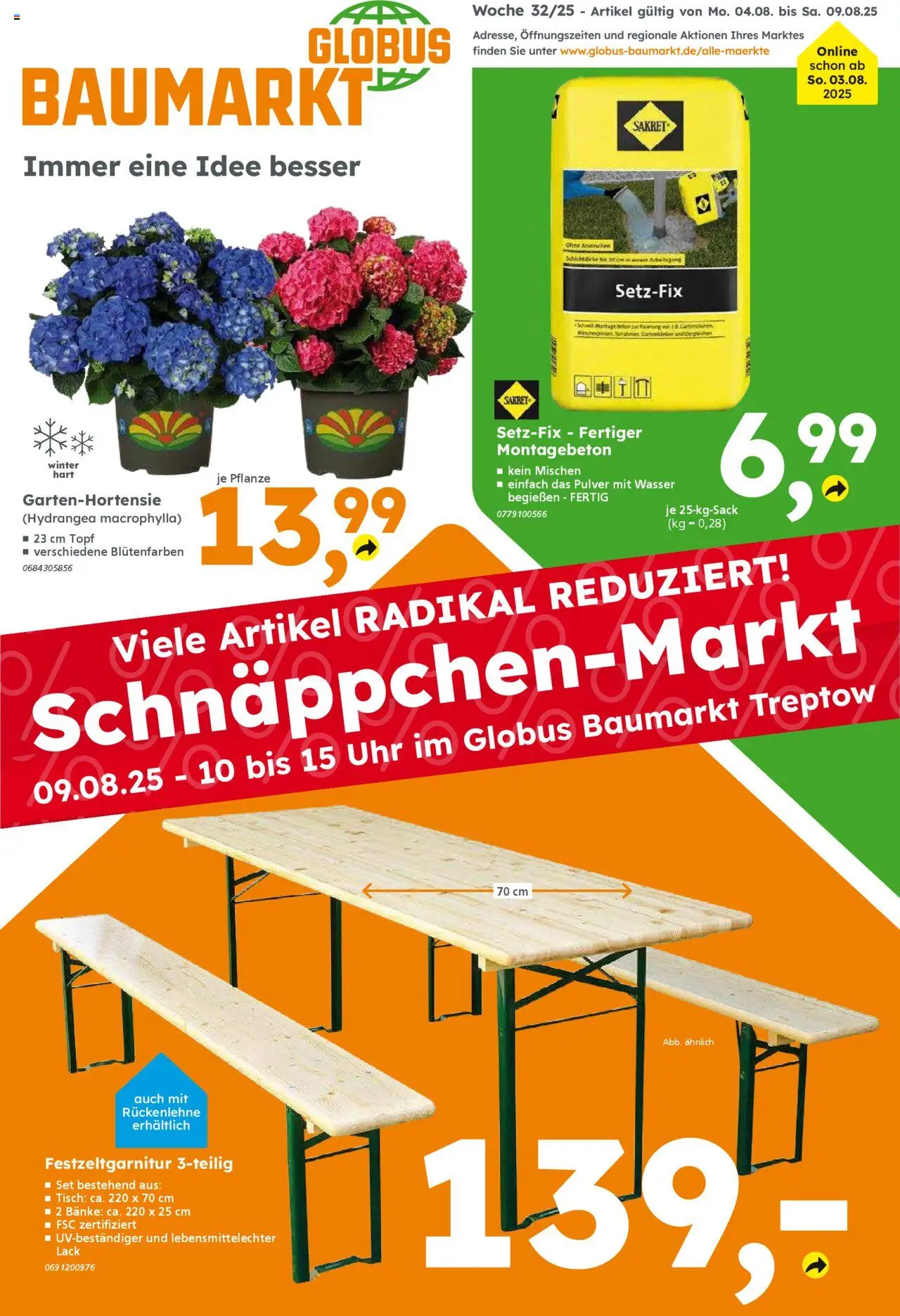Globus Baumarkt Prospekt 	 - gültig ab dem 03.08.2025 | Seite: 1