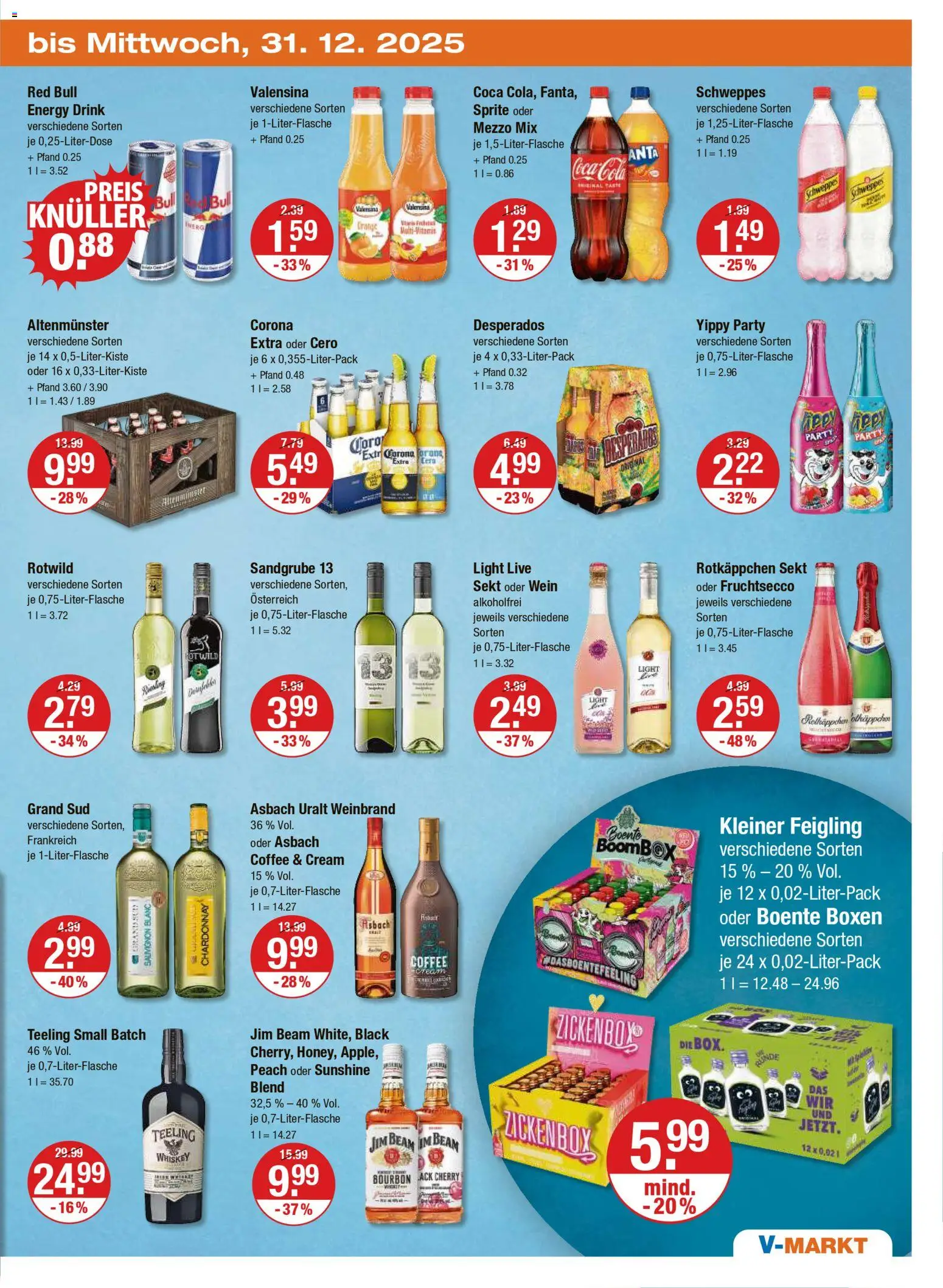 V-Markt - München – gültig ab 27.12.2025 | Seite: 9 | Produkte: Red bull, Energy, Kleiner feigling, Valensina