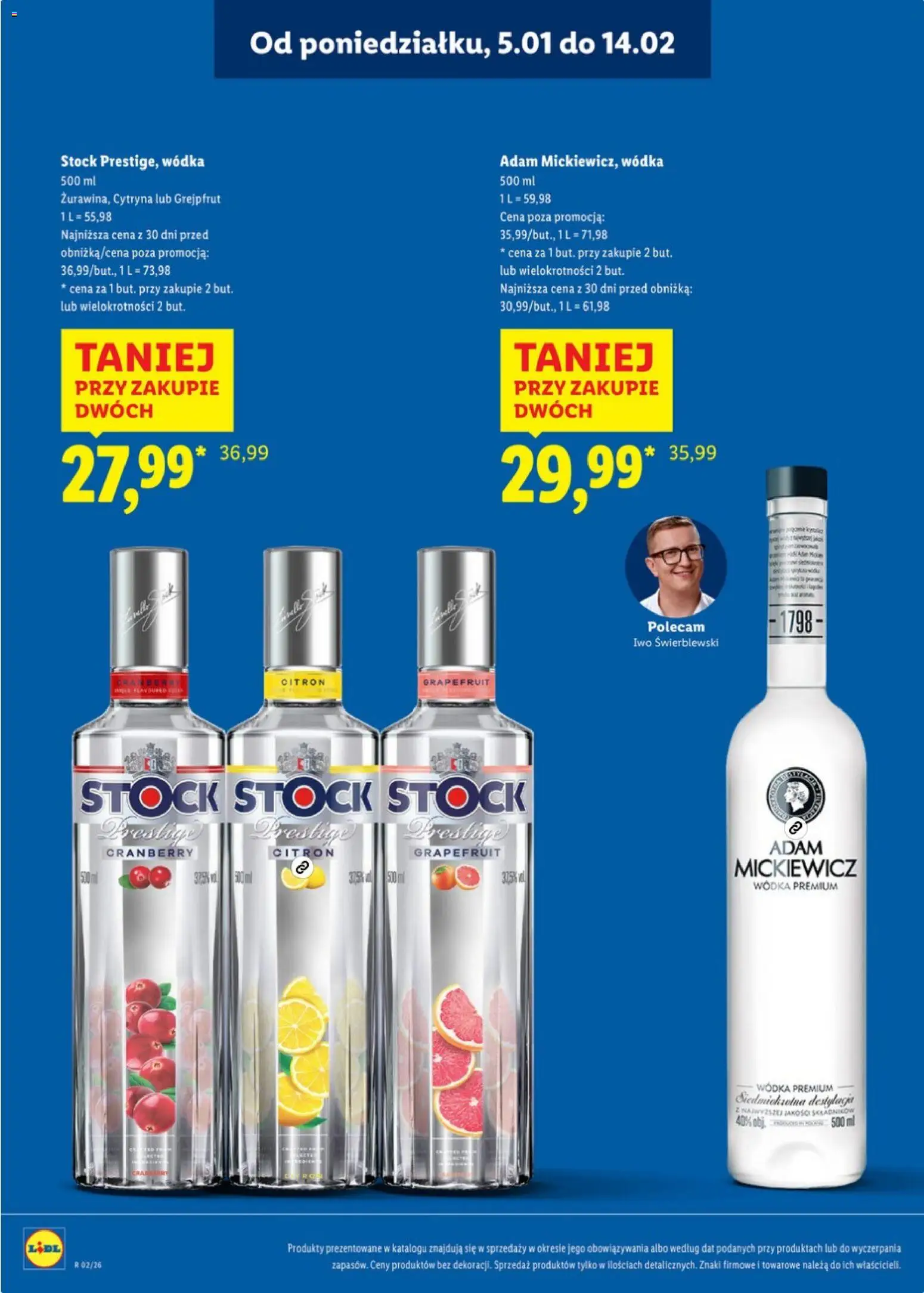 Lidl Katalog alkoholi mocnych od 05.01.2026 | Strona: 3 | Produkty: Cytryna, Wódka Stock, Wódka, Grejpfrut