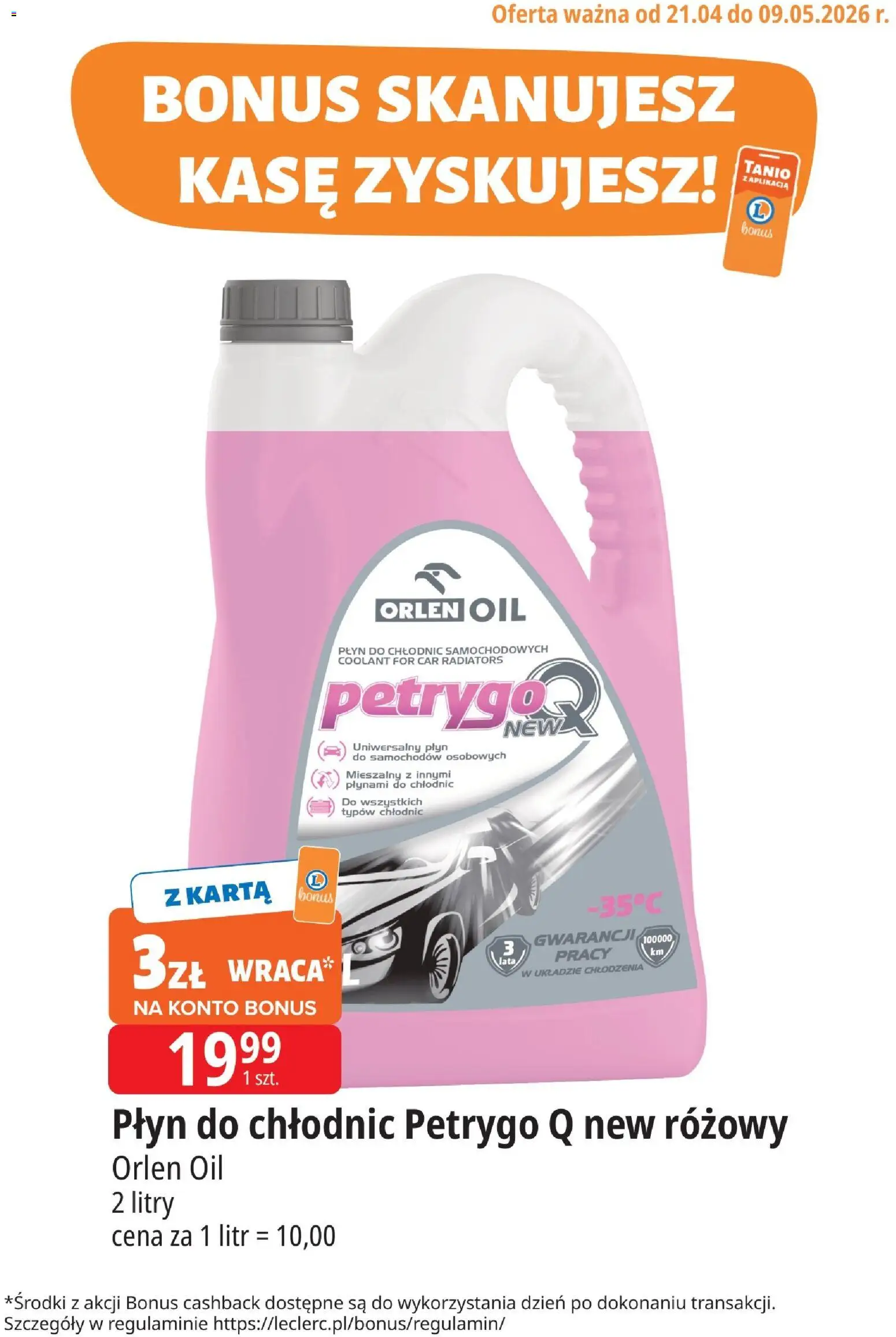 E.Leclerc gazetka - Radom kupony dodatkowe od 21.04.2026 | Strona: 20 | Produkty: Karta