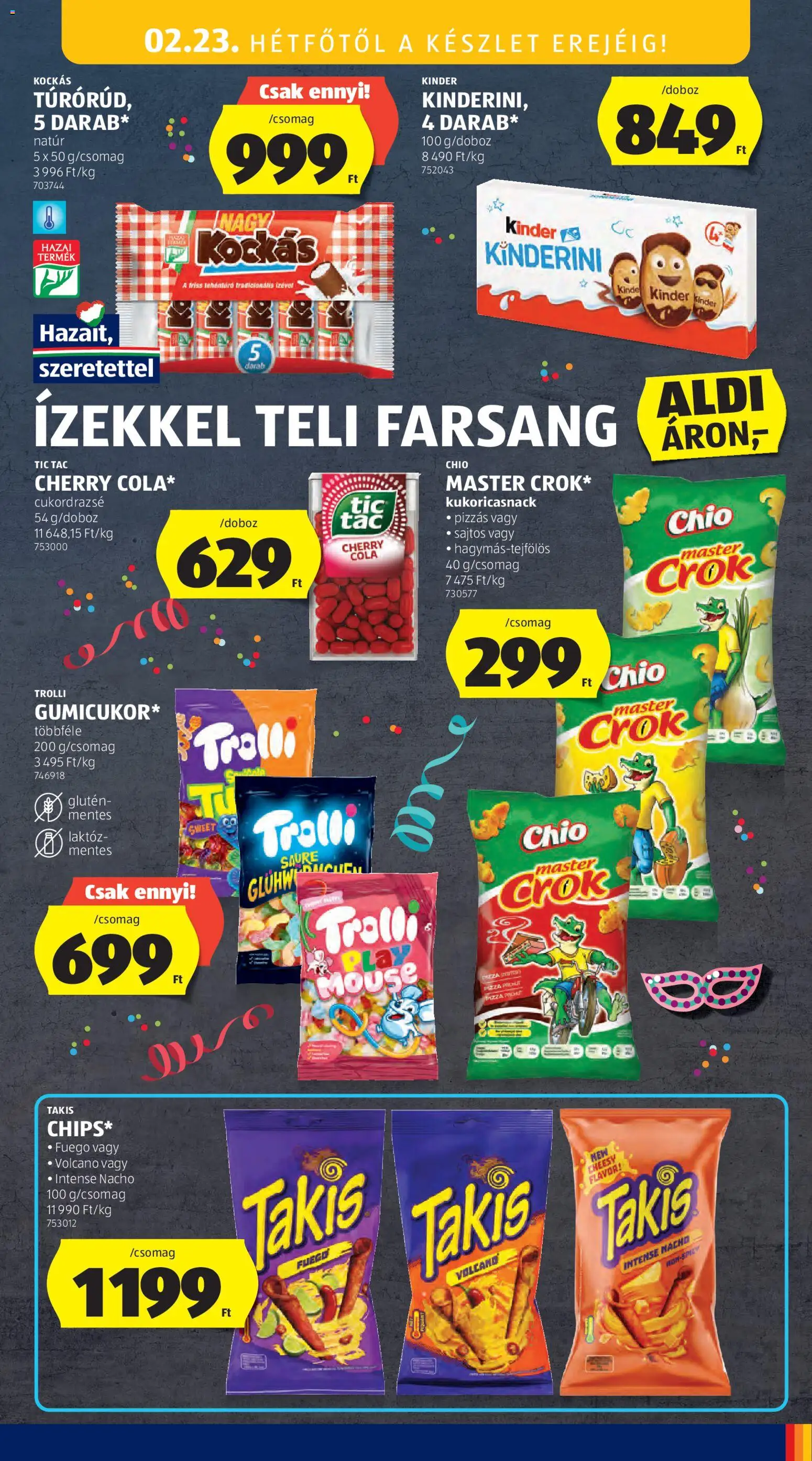 Aldi akciós ujság - amely érvényes a következő dátumtól: 19.02.2026 | Oldal: 37 | Termékek: Cola, Pizza