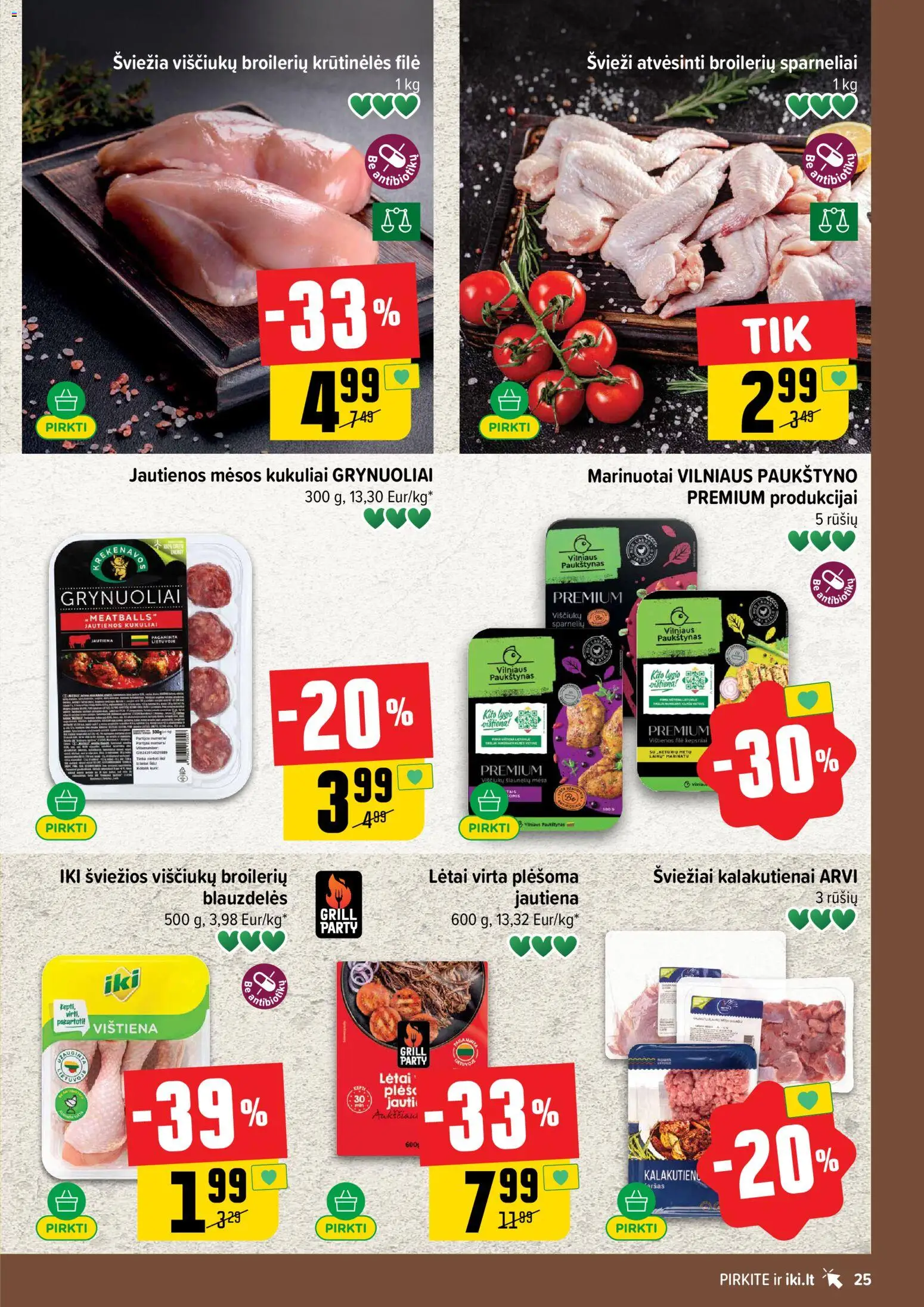 IKI akcijos nuo 06.04.2026 | Puslapis: 25 | Prekių: Vištienos, Jautienos, Vištiena, Jautiena