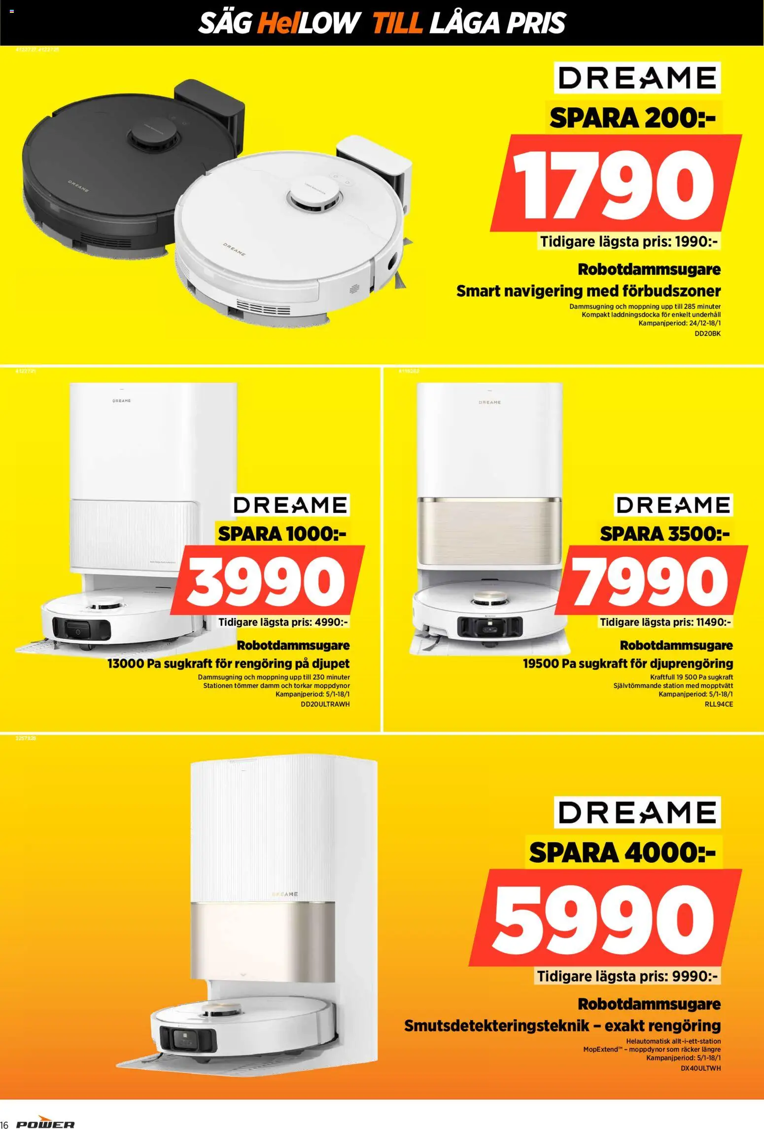 Power reklamblad aktuell från 12.01.2026 | Sida: 16 | Produkter: Navigering, Såg, Robotdammsugare