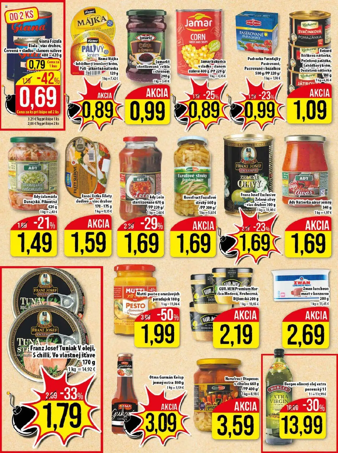 Klas leták │ platný od 18.08.2025 | Strana: 15 | Produkty: Olej, Tuniak, Kečup, Cvikla