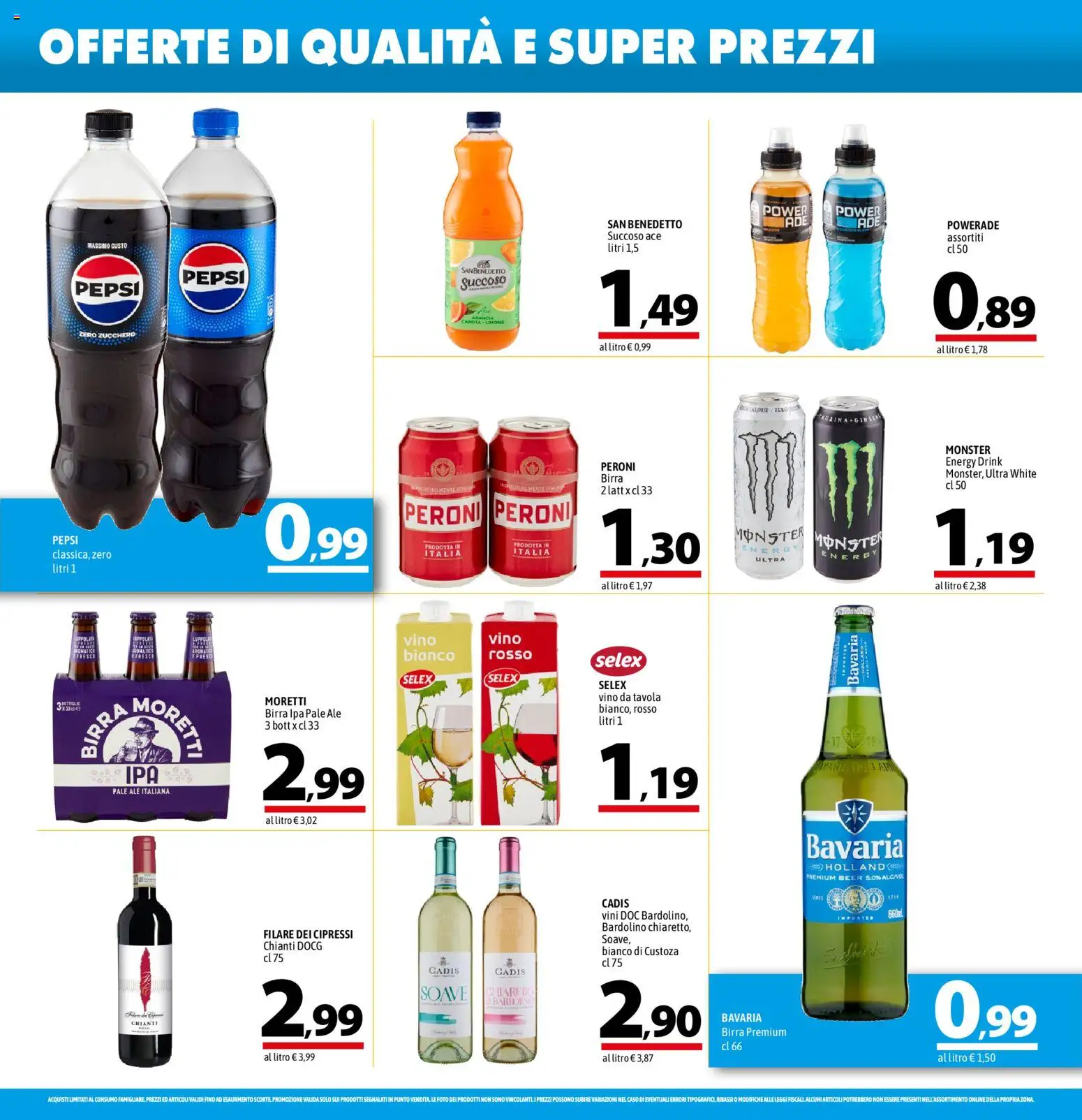 Volantino A&O del 12.03.2026 | Pagina: 12 | Prodotti: Birra, Zucchero, Vino, Pepsi