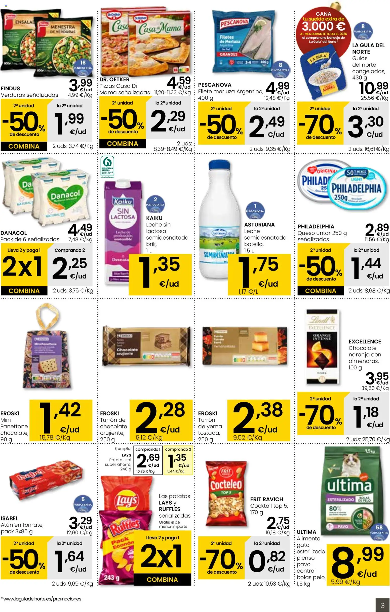 Eroski -  Aliprox │ válido desde el 13.11.2025 | Página: 3 | Productos: Queso, Chocolate, Κεραία, Filete