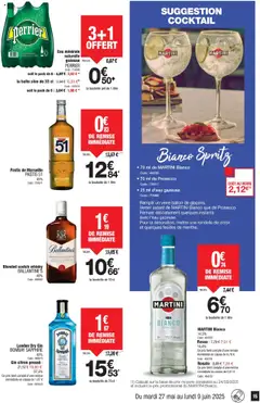  | Page: 15 | Produits: Whisky, Citron, Perrier eau minerale naturelle, Prosecco