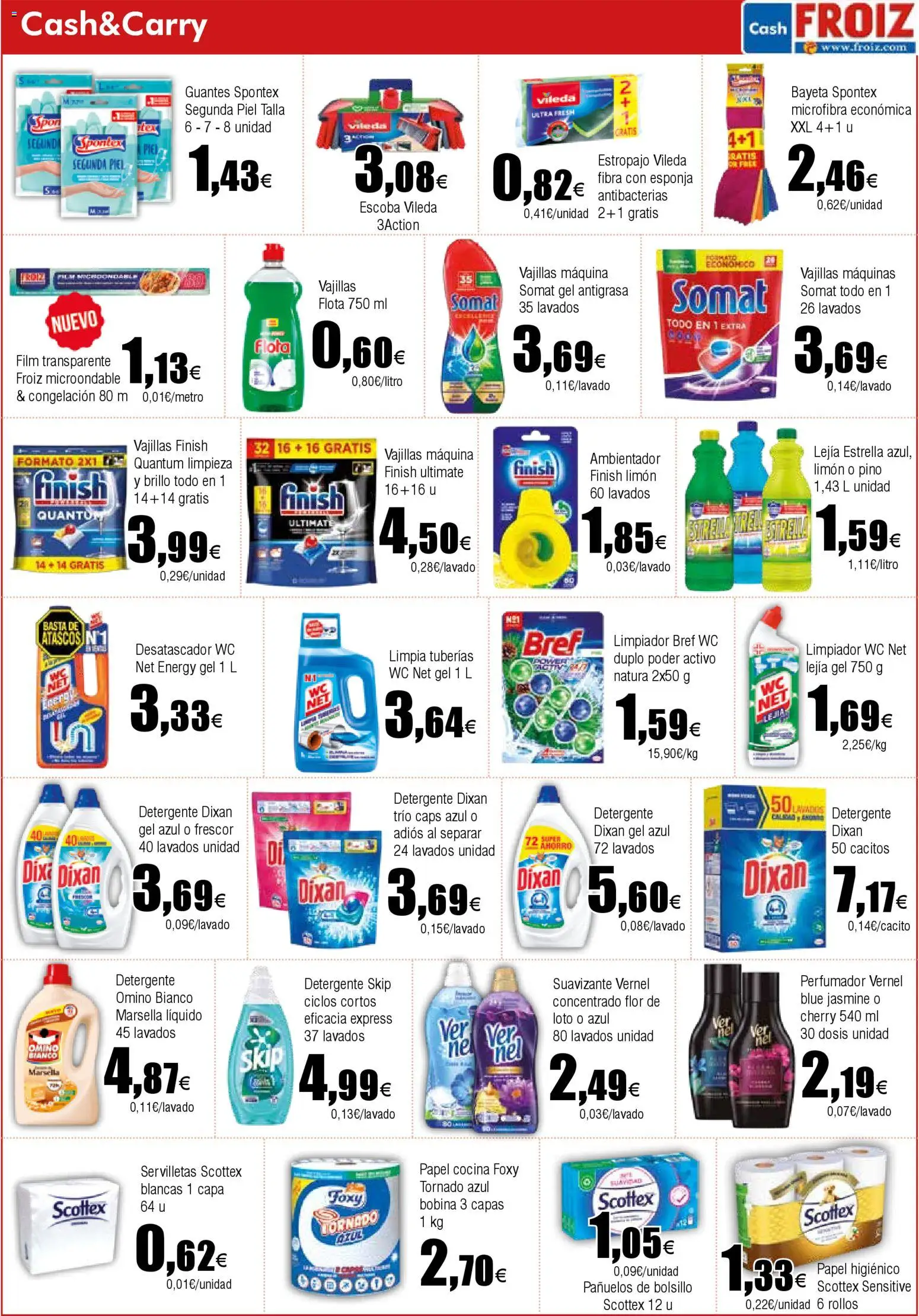 Froiz - Folleto Cash │ válido desde el 21.10.2025 | Página: 14 | Productos: Escoba, Papel higienico, Suavizante, Cocina