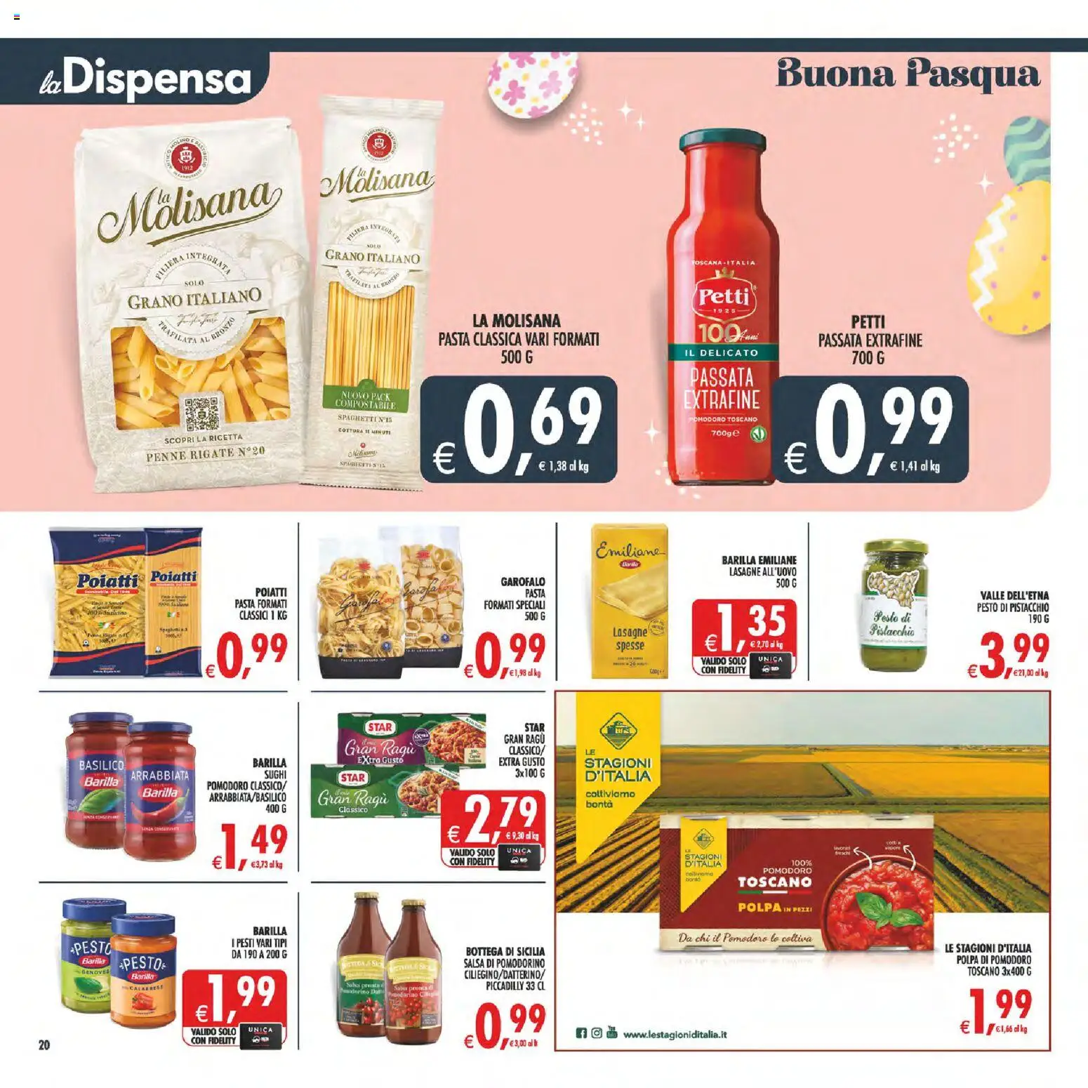 Volantino Decò del 27.03.2026 | Pagina: 20 | Prodotti: Pomodoro, Pasta, Pesto, Ragú