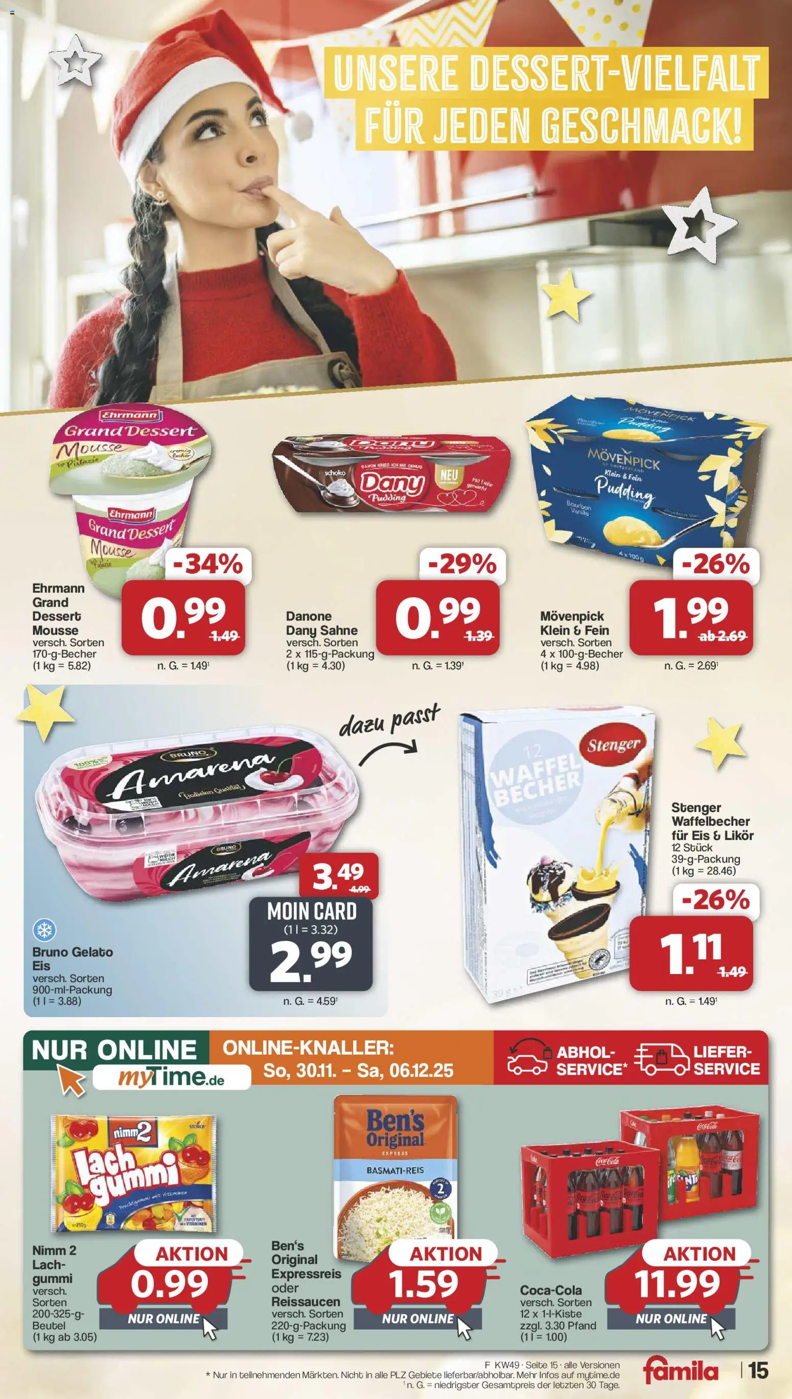 Famila Nordwest Prospekt 	 – gültig ab 01.12.2025 | Seite: 15 | Produkte: Basmatireis, Milch, Likör, Pudding