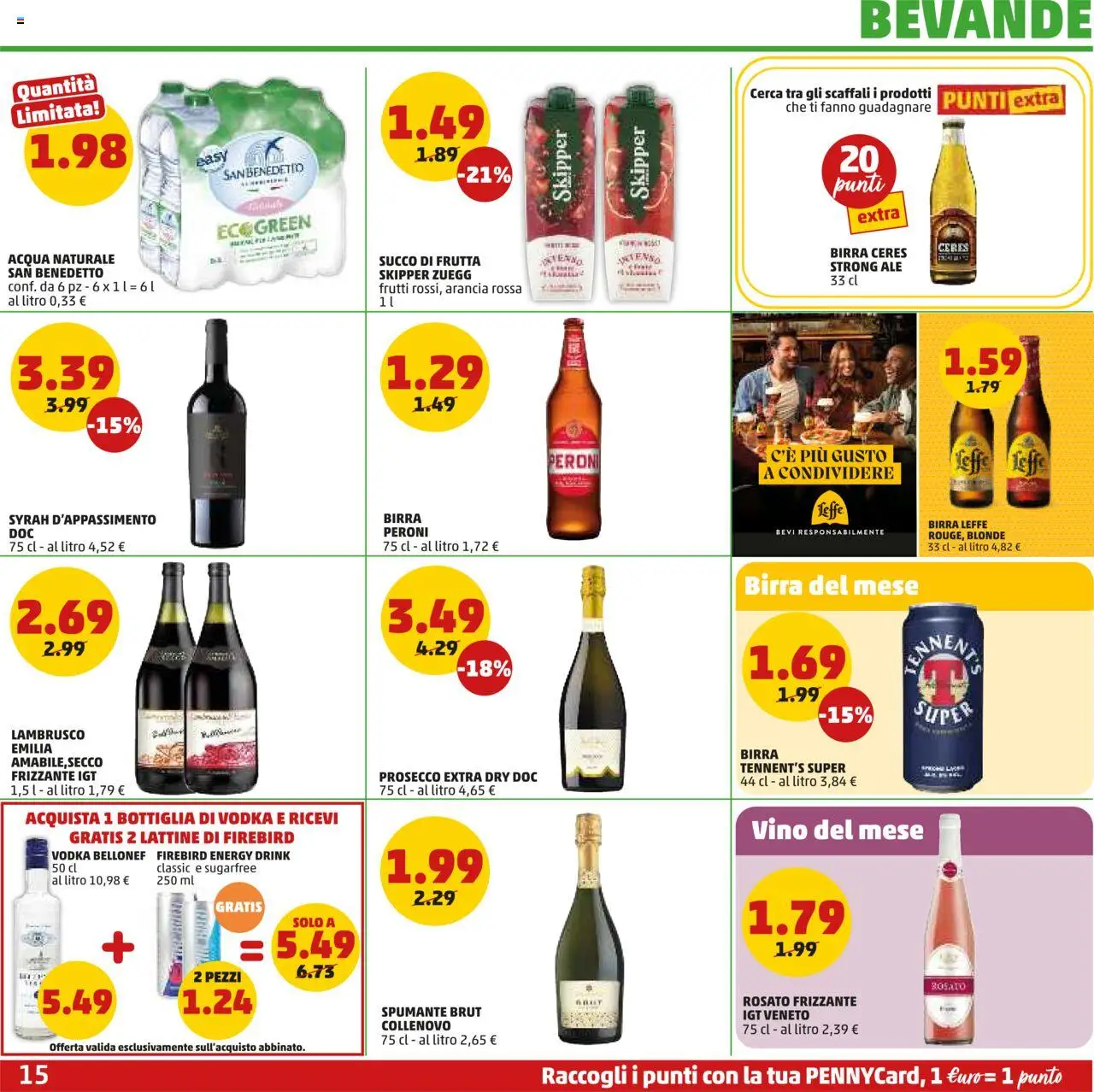 Volantino PENNY del 03.07.2025 | Pagina: 15 | Prodotti: Tennent's, Frutta, Acqua naturale, Arancia