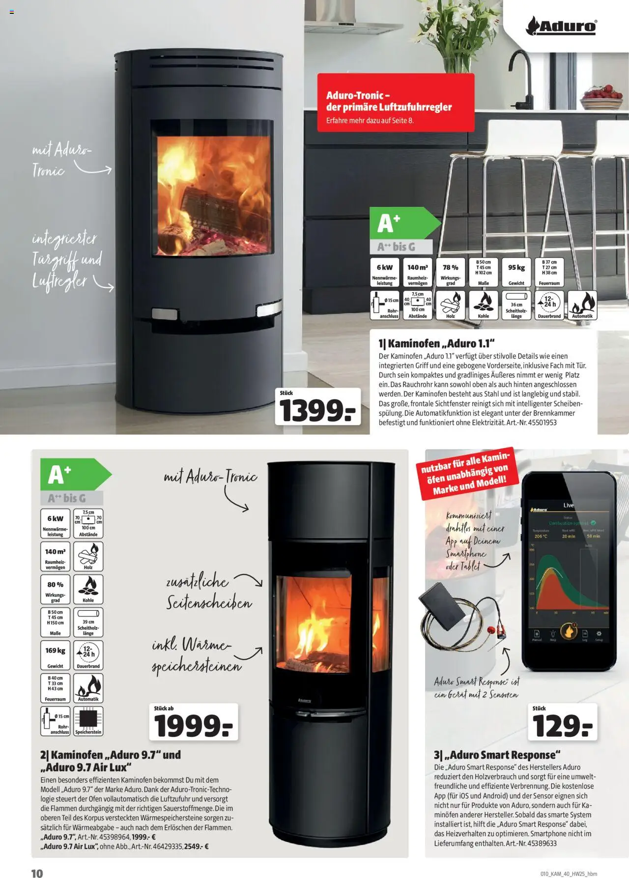 Hagebau Kaminöfen - gültig ab dem 07.07.2025 | Seite: 10 | Produkte: Ofen, Kamin, Smartphone, Tablet