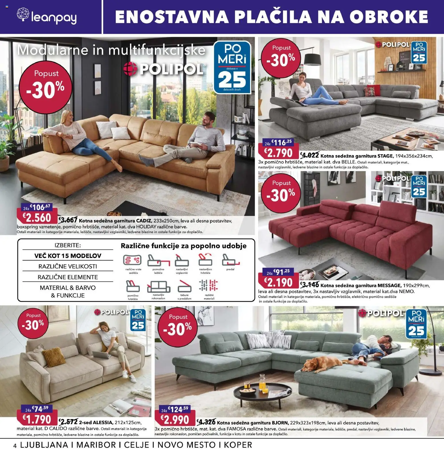 Novi Harvey Norman katalog ponudbe – veljaven od 11.03.2026 | Stran: 4 | Izdelki: Ležišče, Sedezna garnitura, Tabure