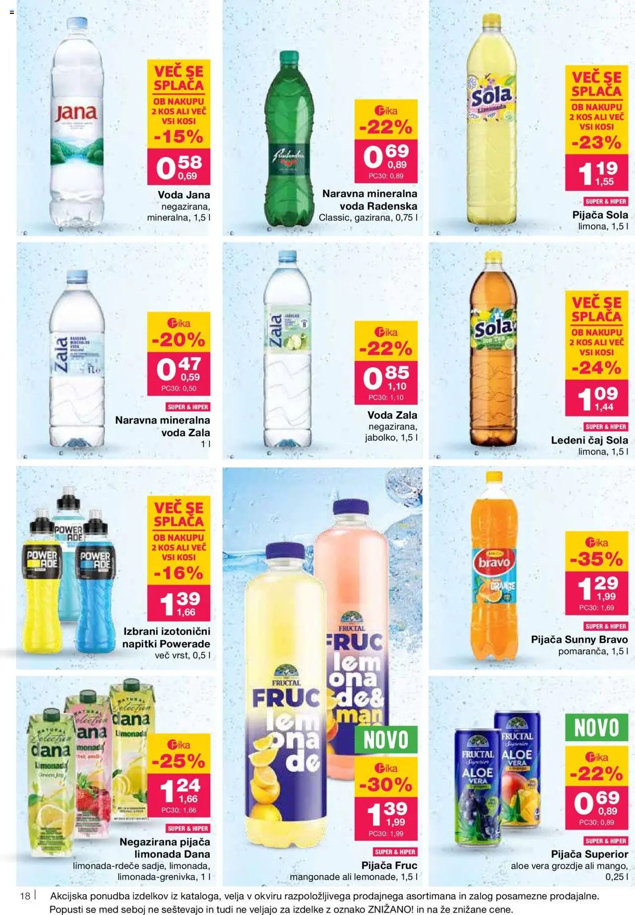 Mercator katalog │ velja od 14.08.2025 | Stran: 20 | Izdelki: Napitki, Kos, Mineralna voda, Voda