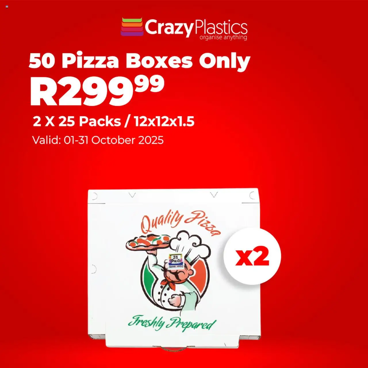 New Crazy Plastics catalogue – valid from 16.10.2025 | Page: 1 | Products: Pizza