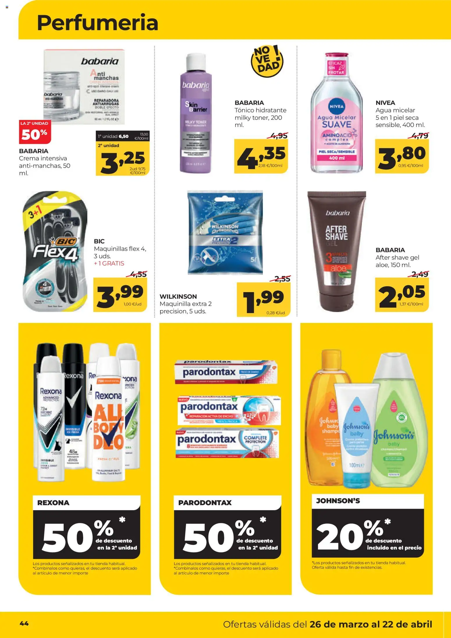 Alimerka Mensual del 26 de marzo al 22 de abril Castilla y León │ válido desde el 26.03.2026 | Página: 46 | Productos: Agua micelar, Crema, Toner