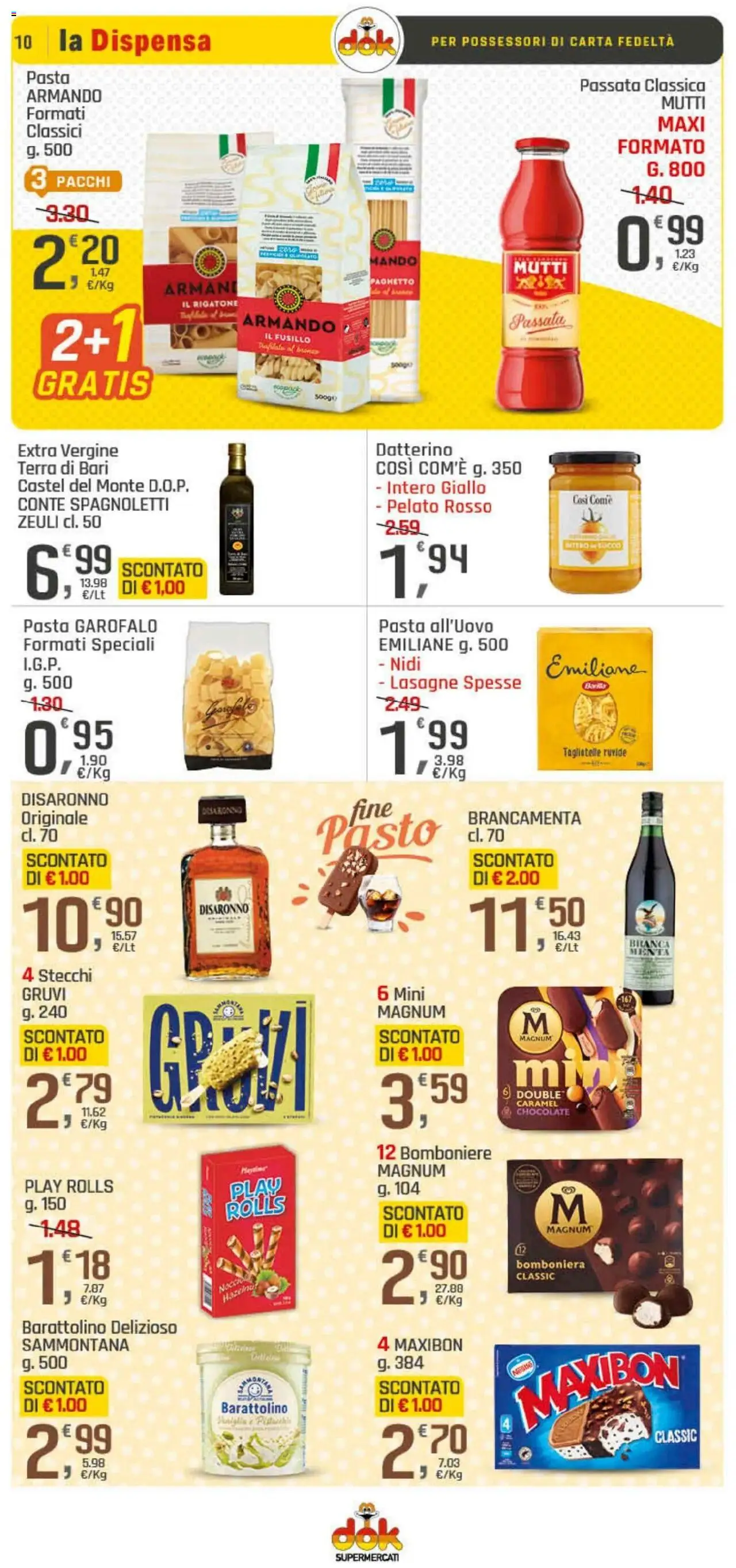 Volantino DOK del 08.08.2025 | Pagina: 10 | Prodotti: Tagliatelle, Pasta, Mutti, Terra