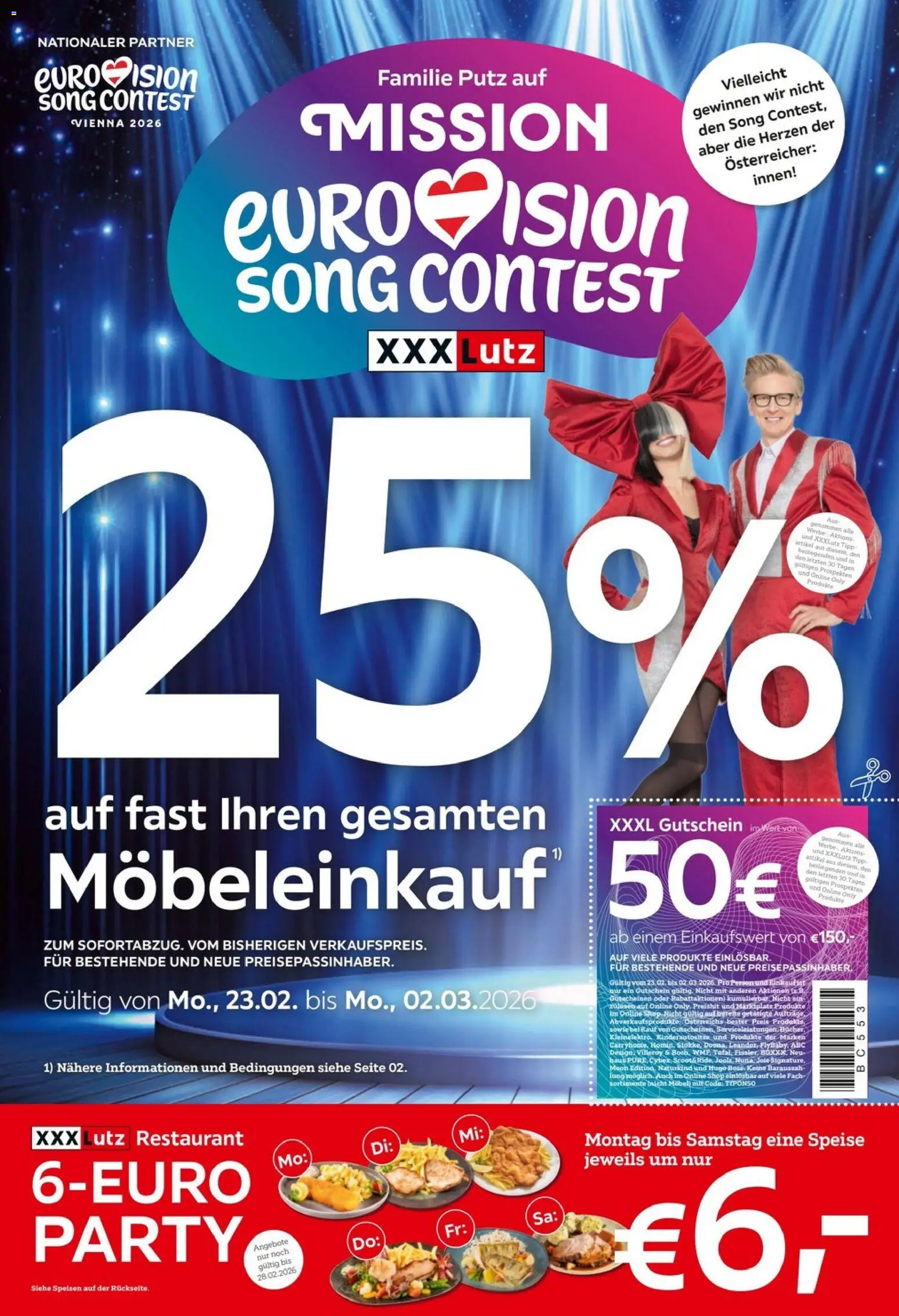 XXXLutz Mission Eurovision Song Contest gültig ab 24.02.2026 | Seite: 1
