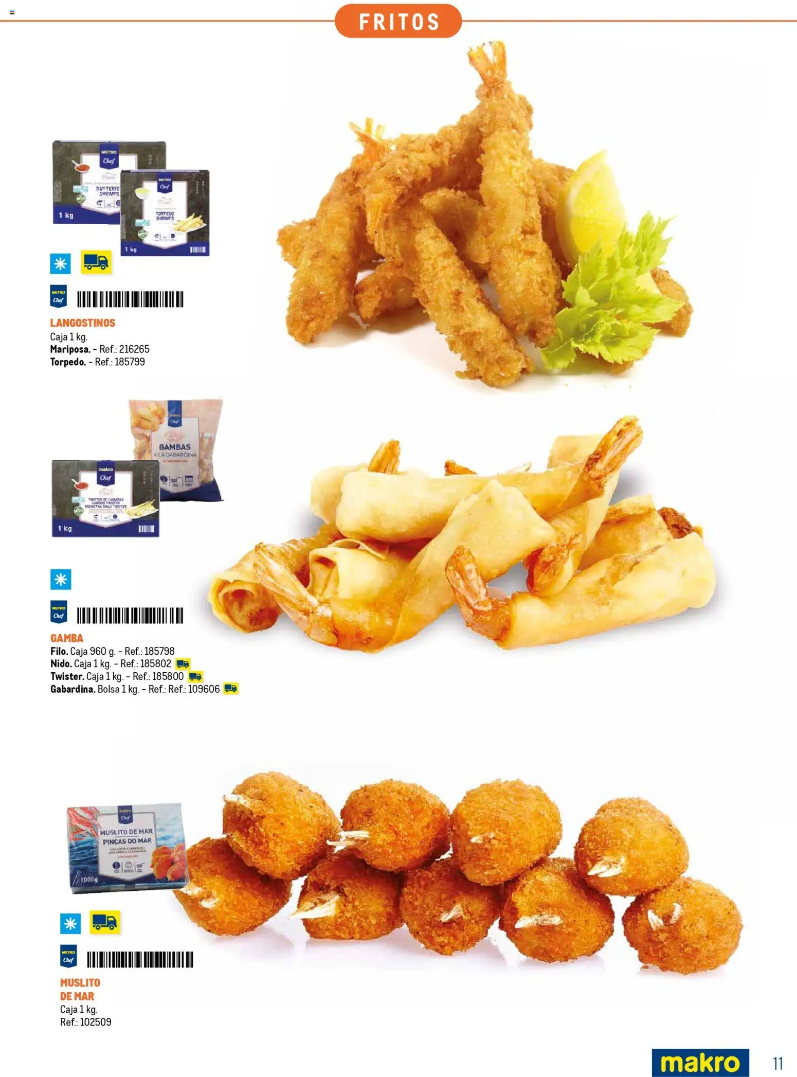 Makro Especial Catering Prat │ válido desde el 16.03.2026 | Página: 11 | Productos: Bolsa, Caja, Gamba